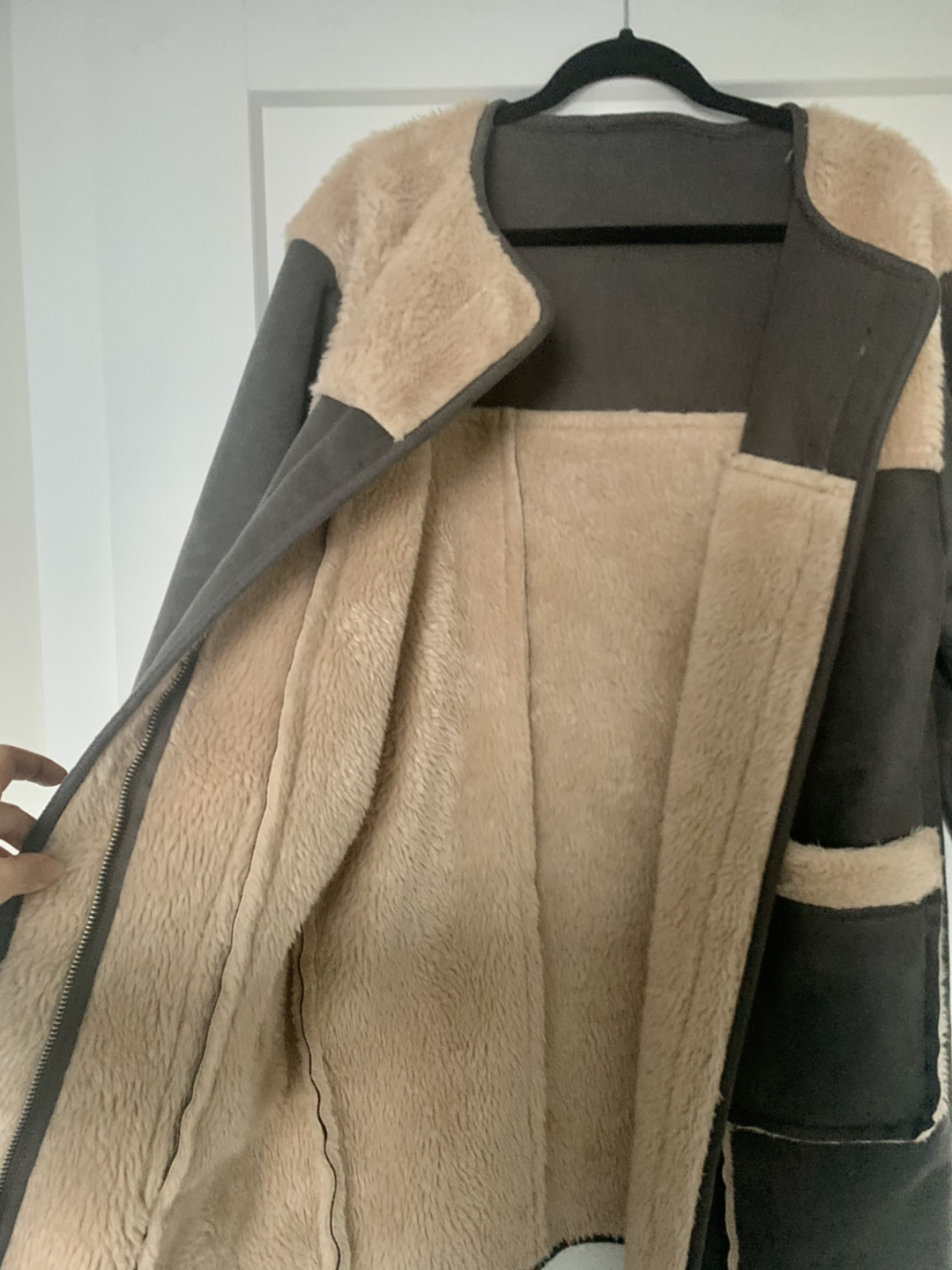 Warm cozy grey coat - photo 2
