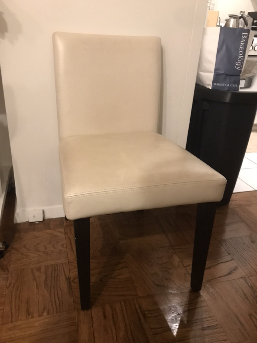 West Elm Porter Ivory Leather Dining Chairs - photo 2
