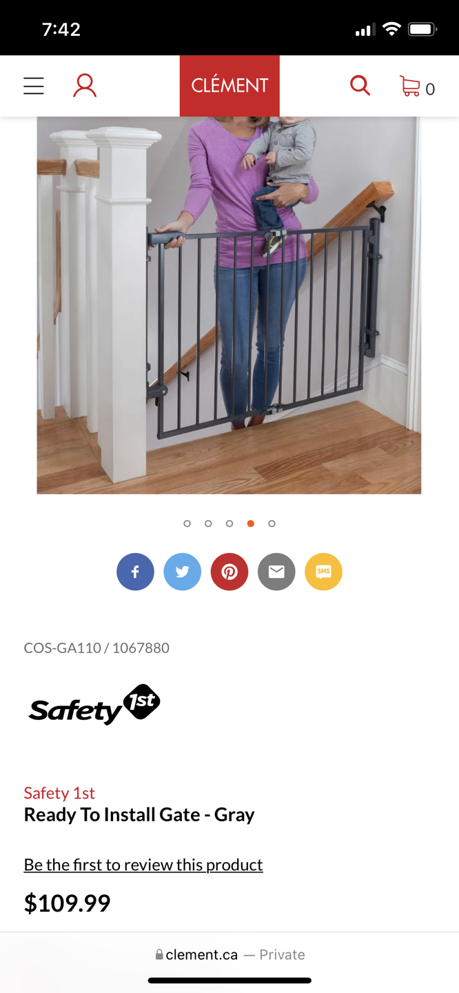 #Freecycle Safety First Ready to install Baby Gate thumbnail