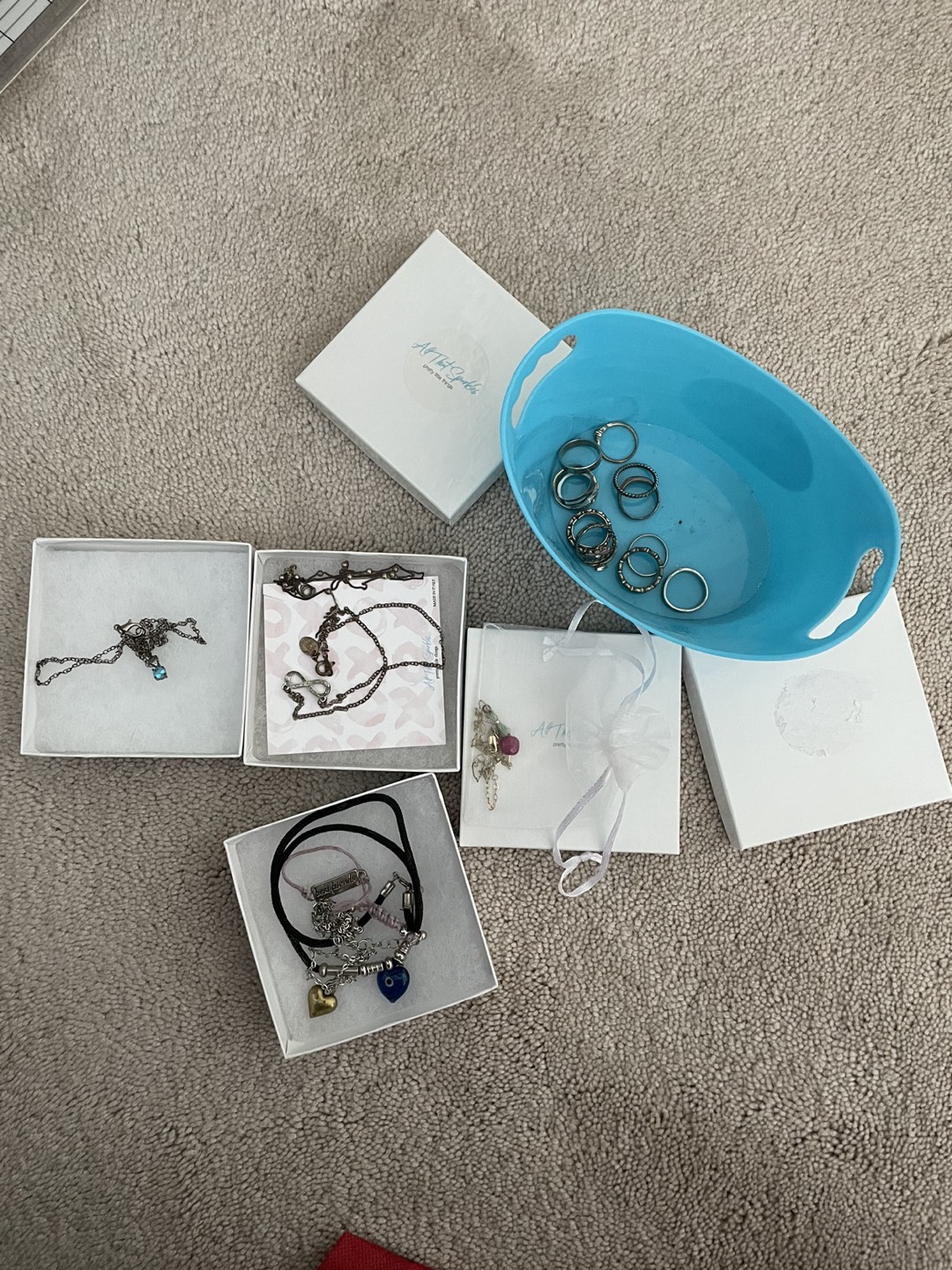 assorted jewlery and rings