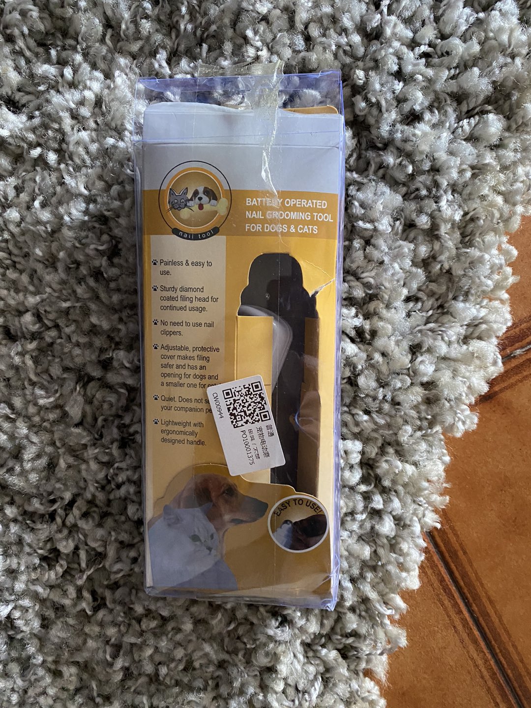 Battery powered pet nail trimmer