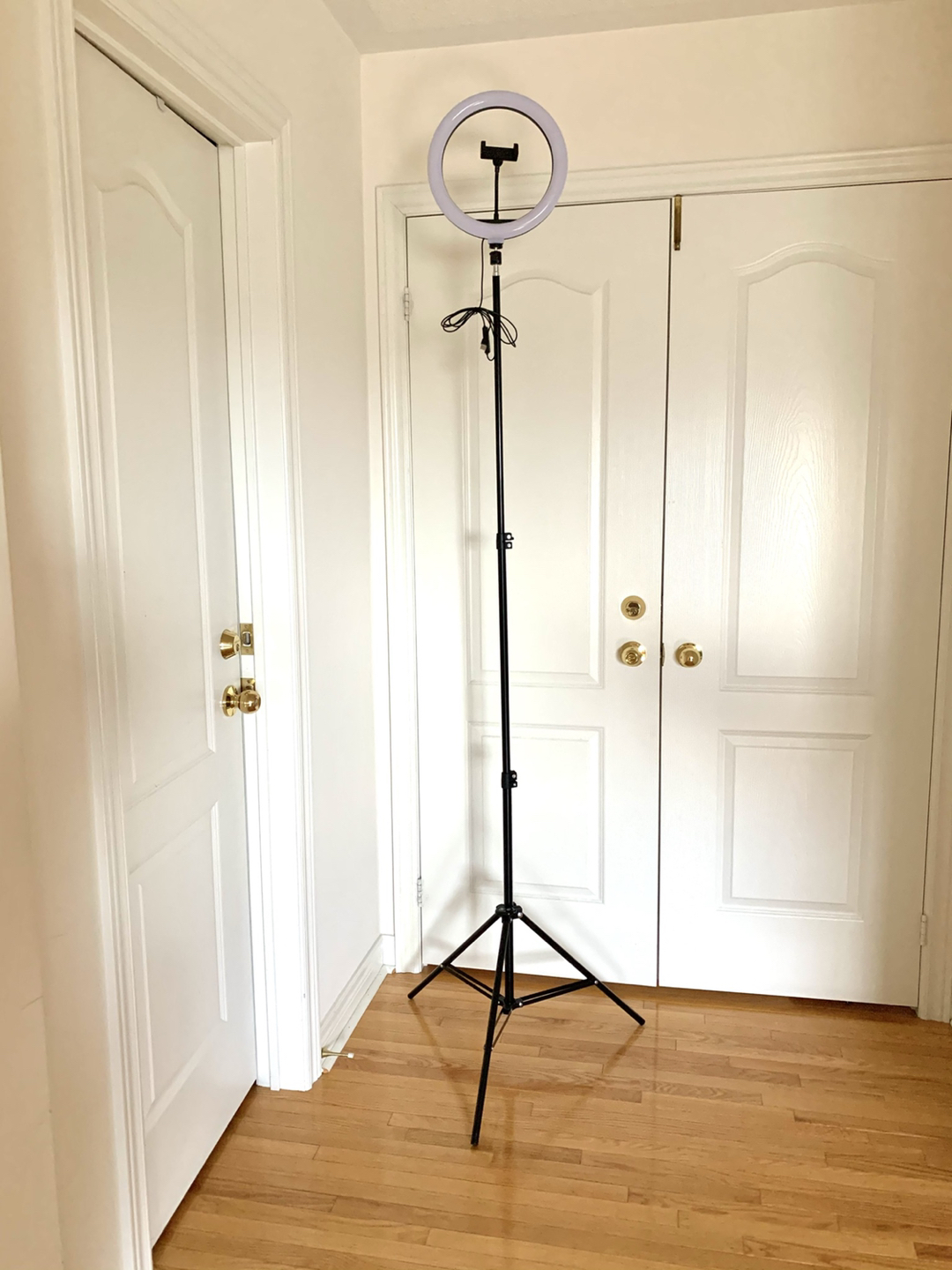 7+ ft Tripod Set, 12” Ring Light, Phone Mount, Bluetooth Clicker - photo 4
