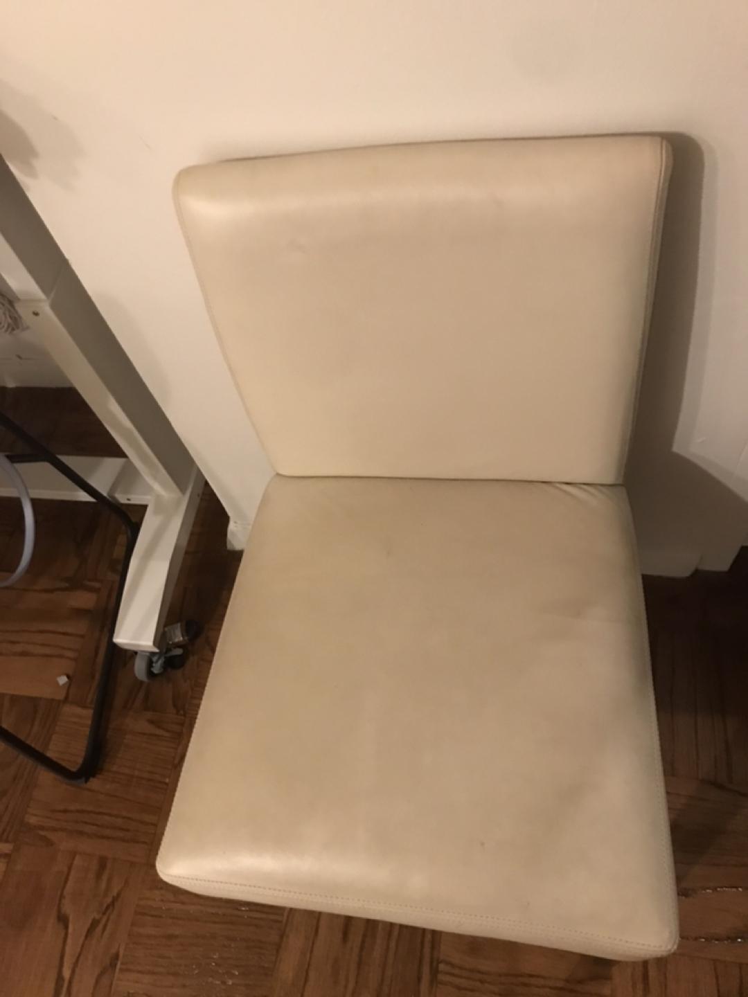 West Elm Porter Ivory Leather Dining Chairs - photo 5