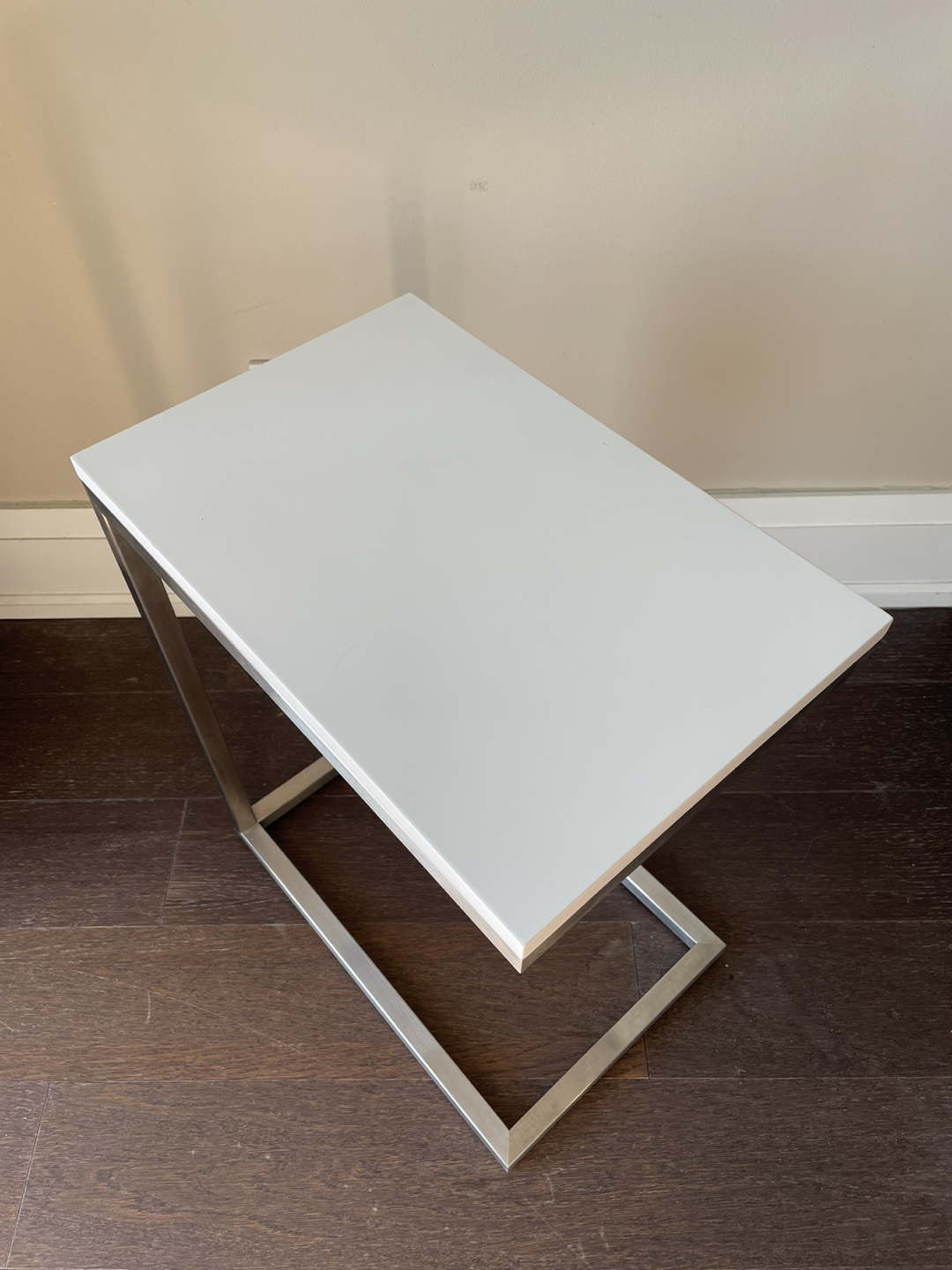 C Nightstand Side Table with Metal Frame - photo 4