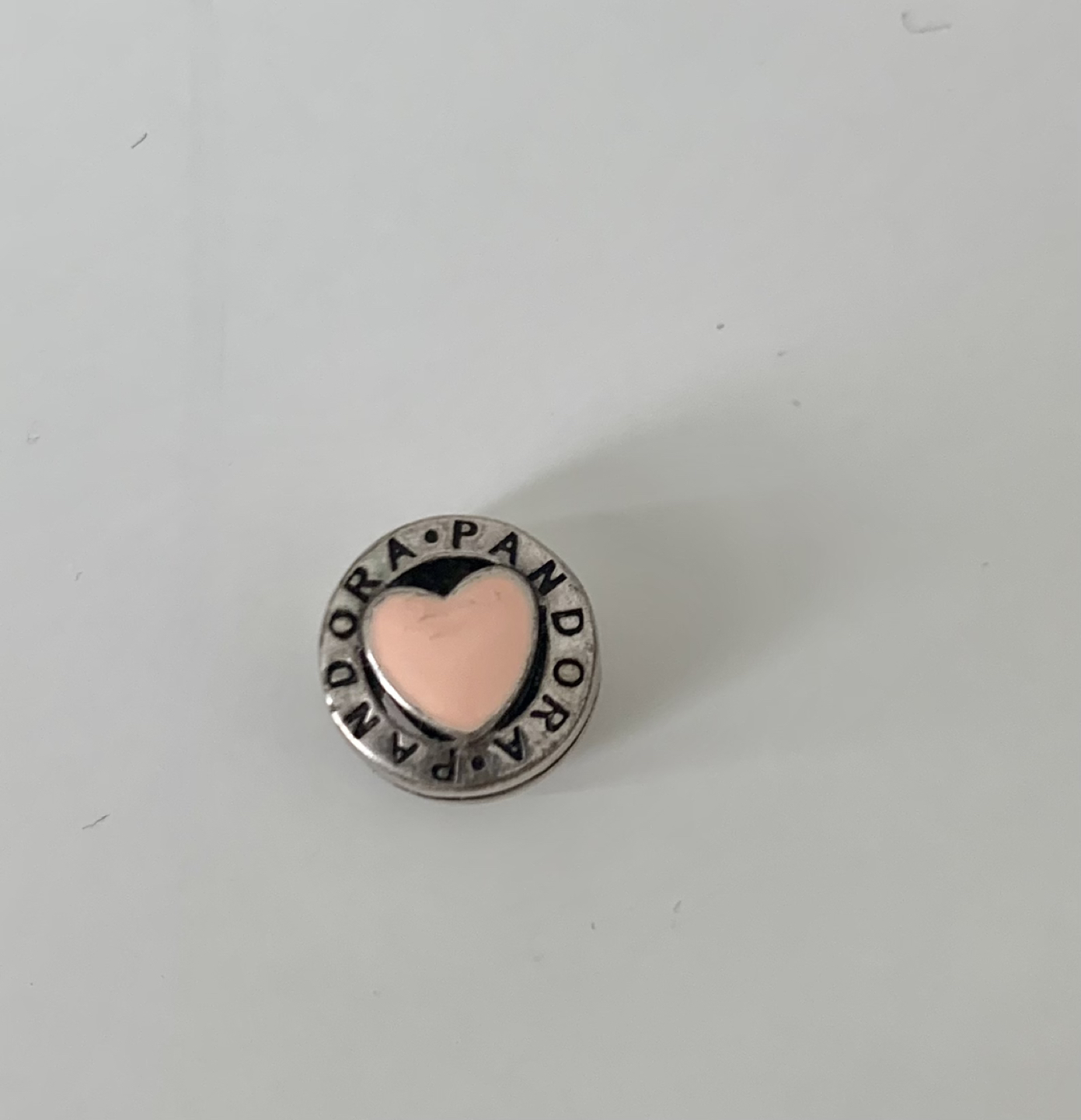 Pandora charm - pink enamel heart
