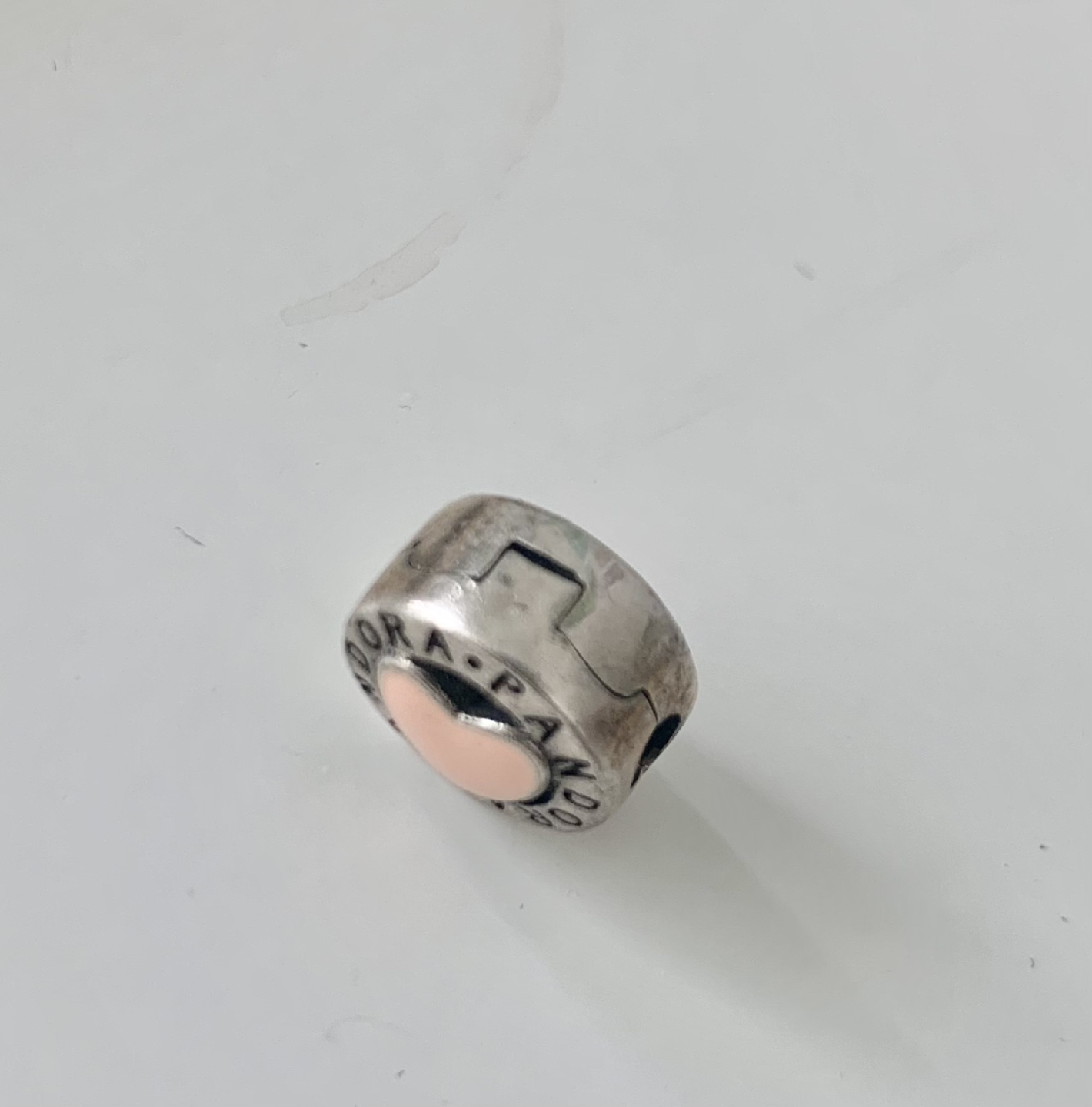 Pandora charm - pink enamel heart - photo 3