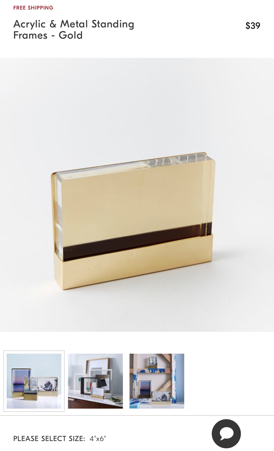 West Elm 4x 6 metal picture frame - photo 2
