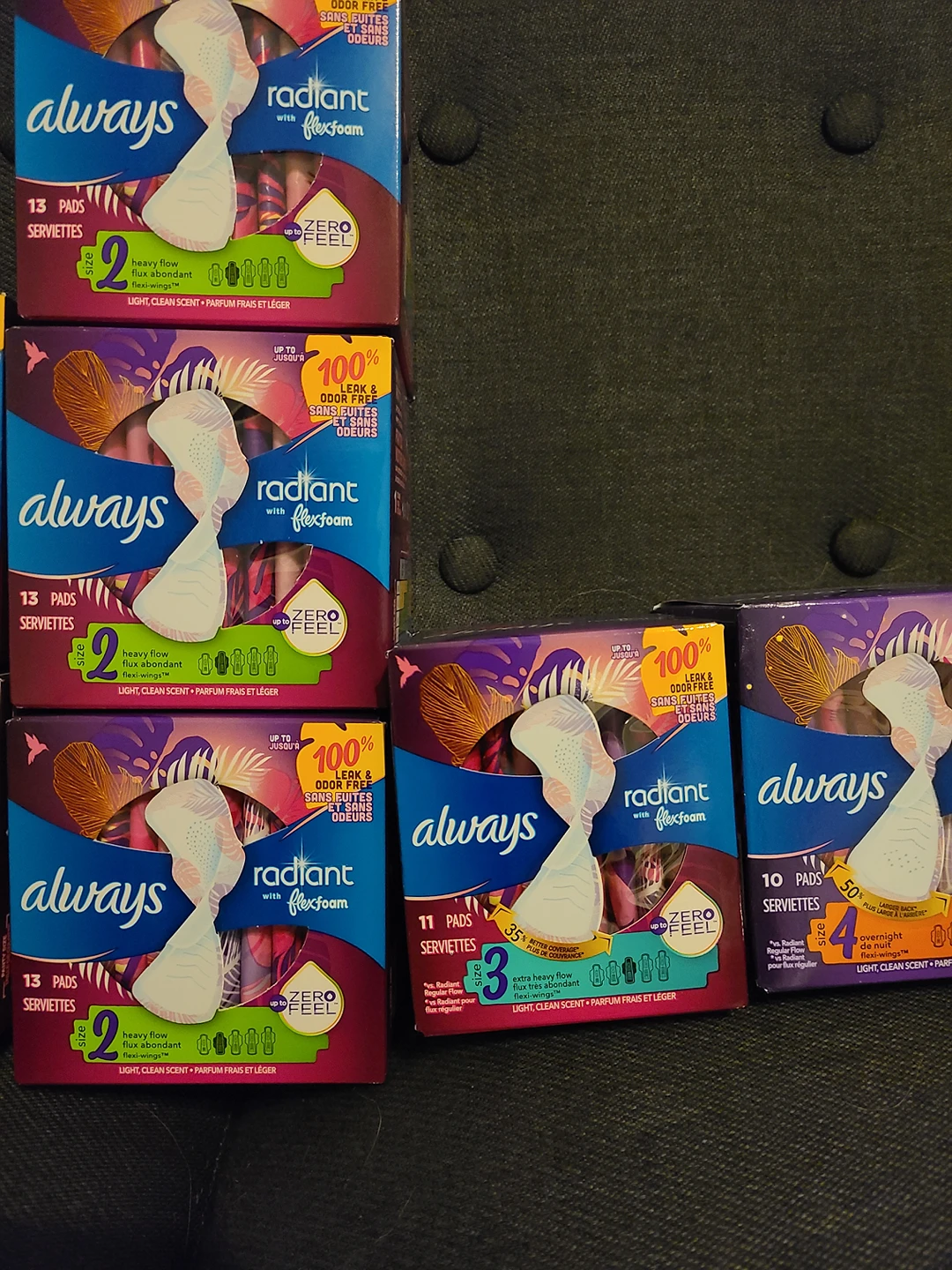 Always pads and liners