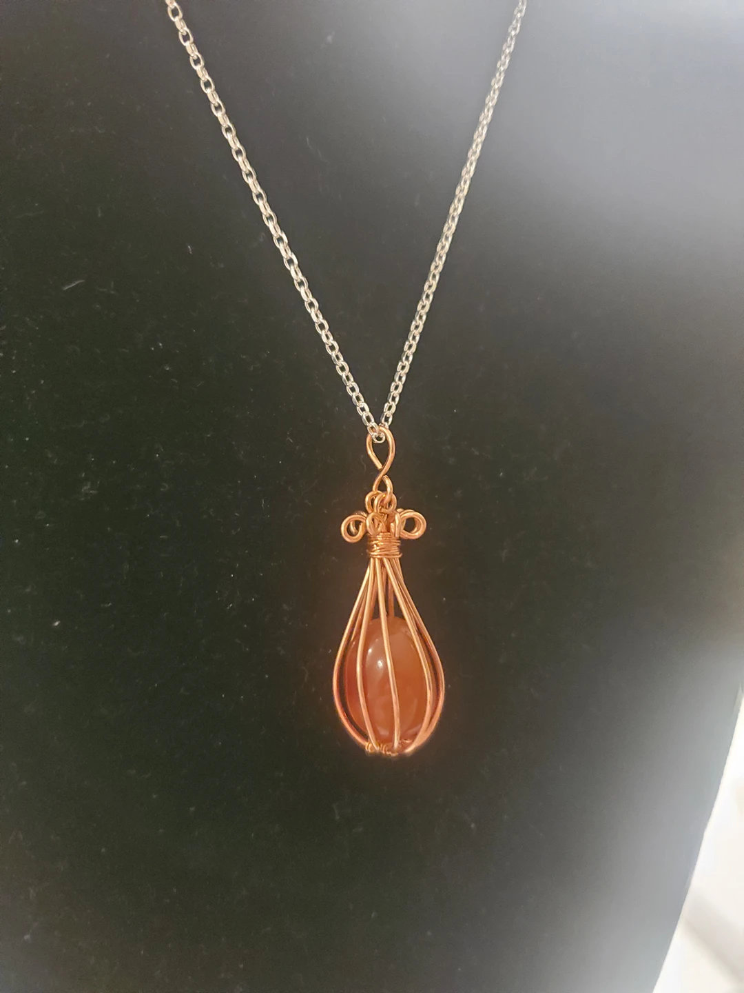 Carnelian pendant with' silver necklace - photo 2