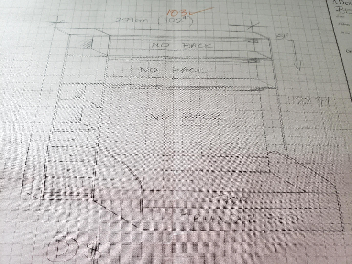 Gently used kids modular beds with integrated shelves