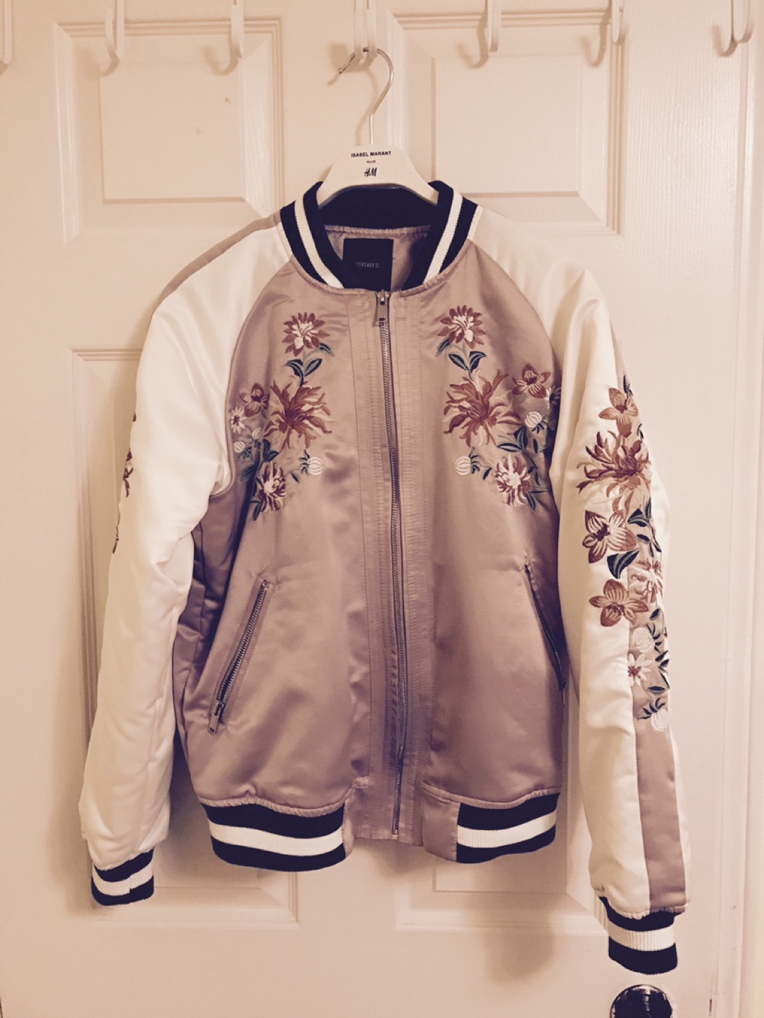Forever21 Satin Bomber Jacket