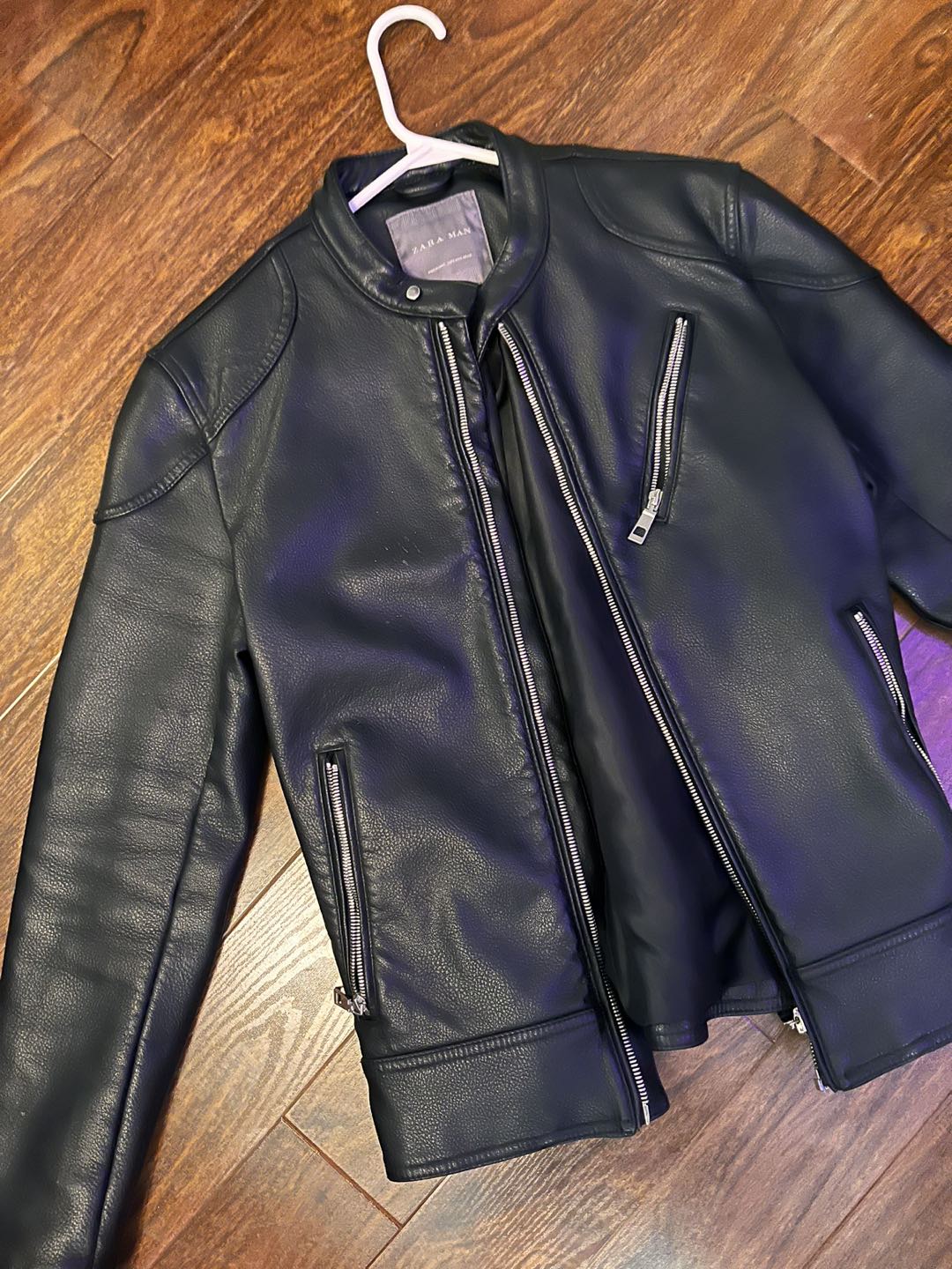 Zara men black leather (S/36)