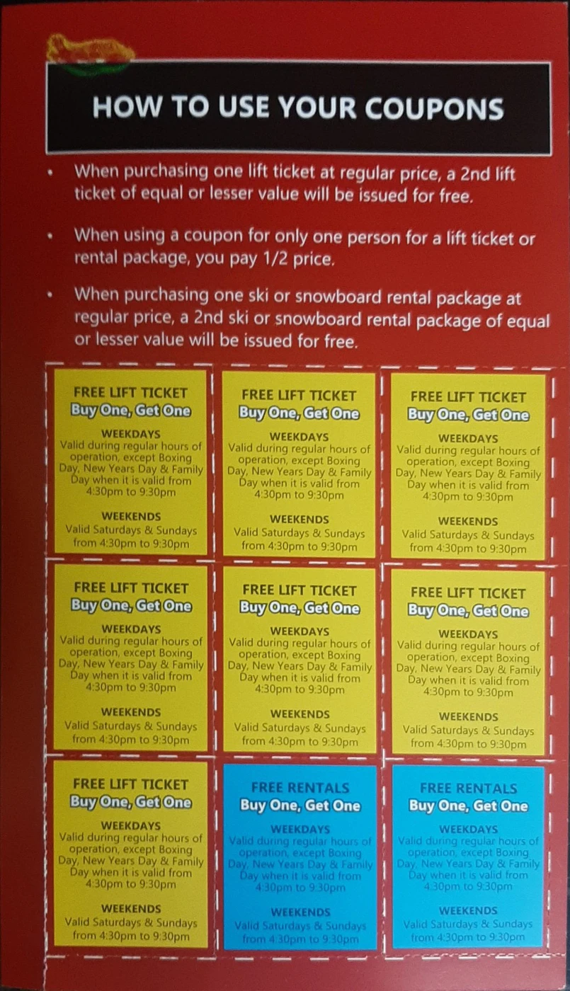 Ski Lakeridge Coupon Book - Skiing, Snowboarding, Tubing FUN image indicator(9)