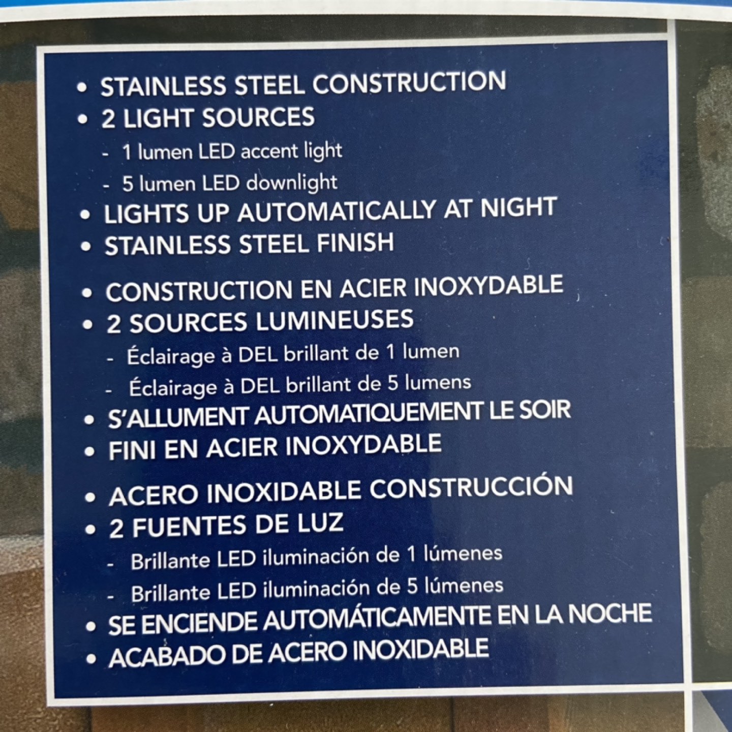 SOLAR LED ACCENT LIGHTS (STAINLESS STEEL)($10 for all 6) image indicator(3)