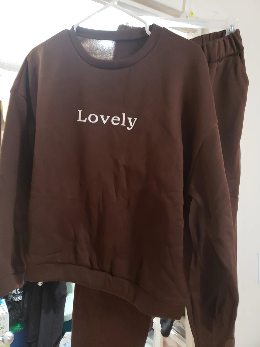brown track pants set thumbnail