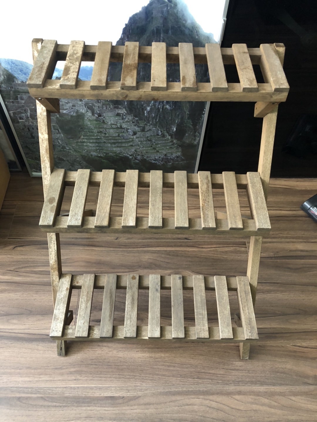 3 tier wooden plant stand thumbnail