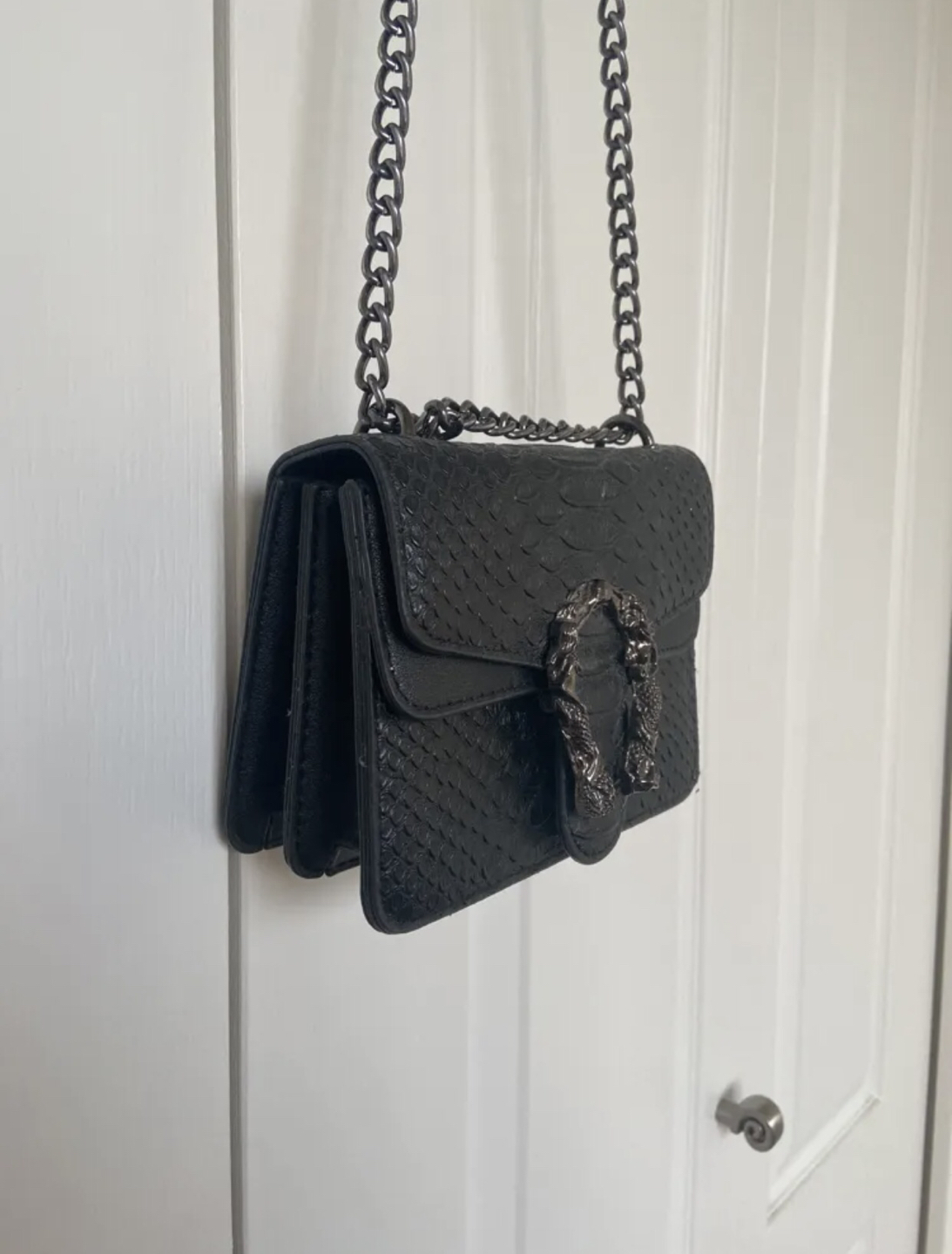 Cute faux snake skin Two way purse image indicator(3)