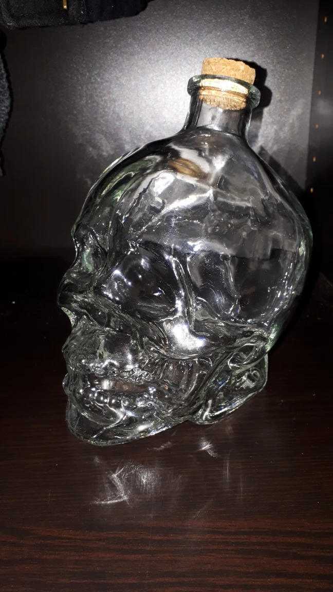 Glass Skull Jar with Cork - photo 2