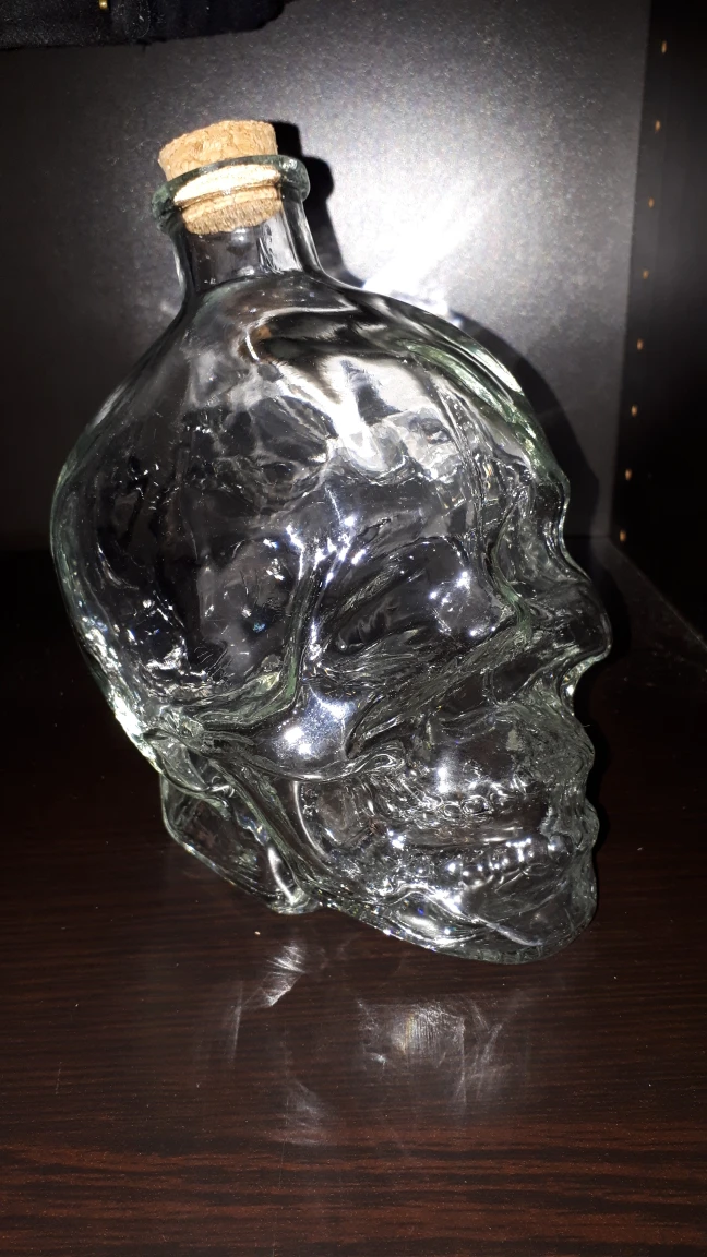 Glass Skull Jar with Cork - photo 3