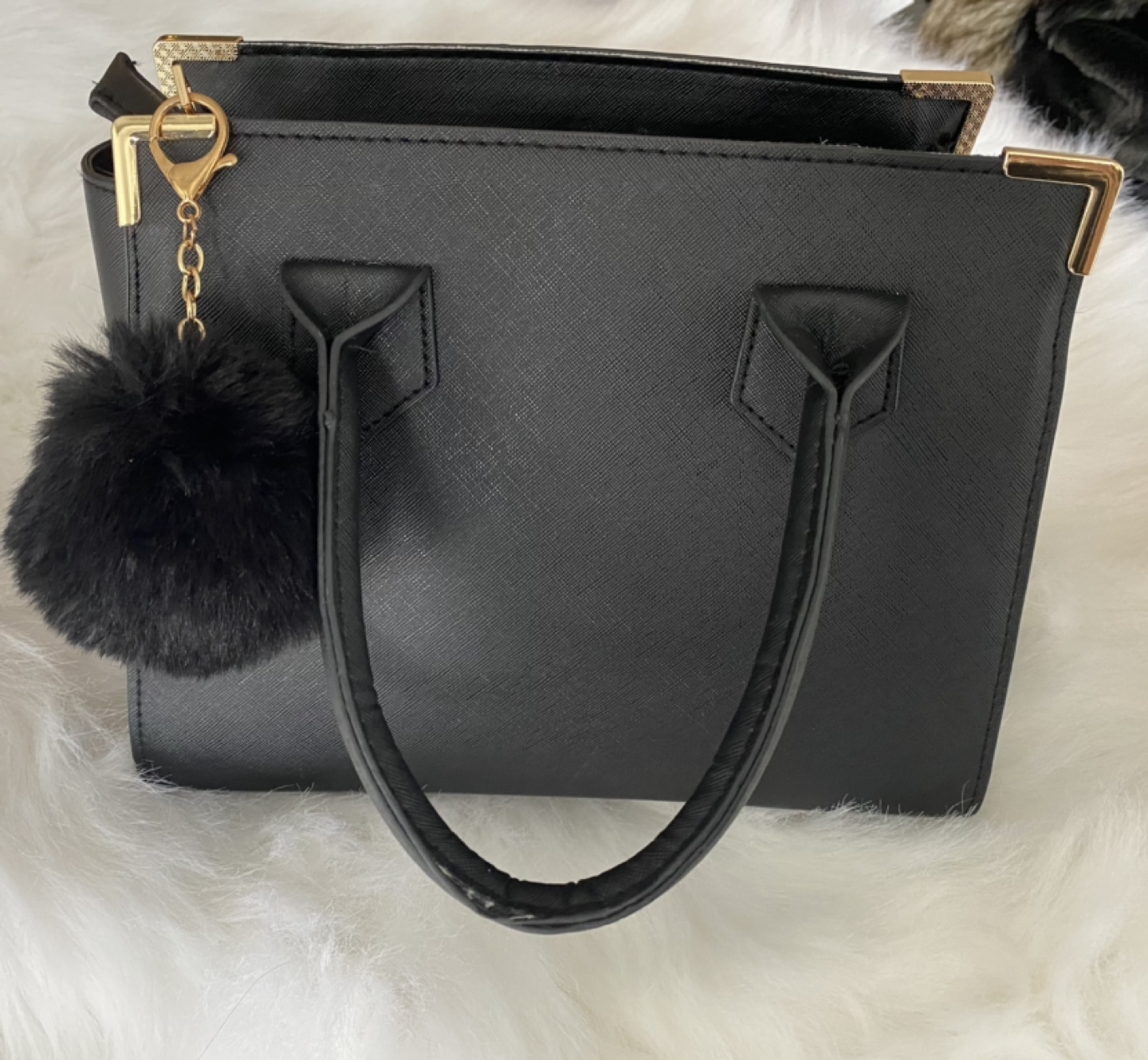 Black Pom Pom purse thumbnail