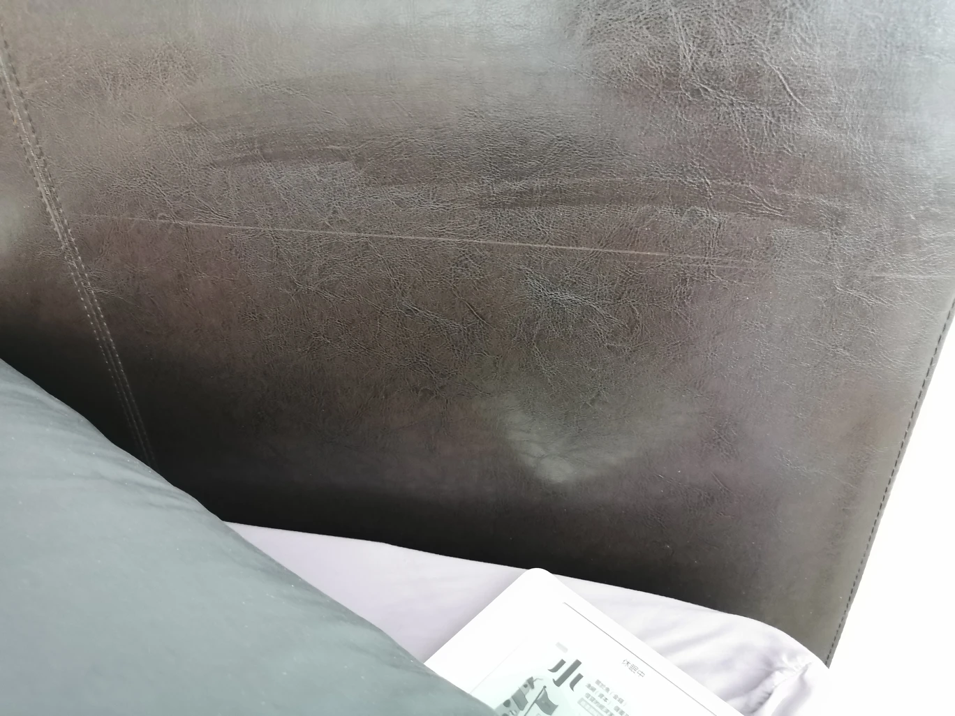 Moving sale  Faux leather bed frame - full size - photo 3