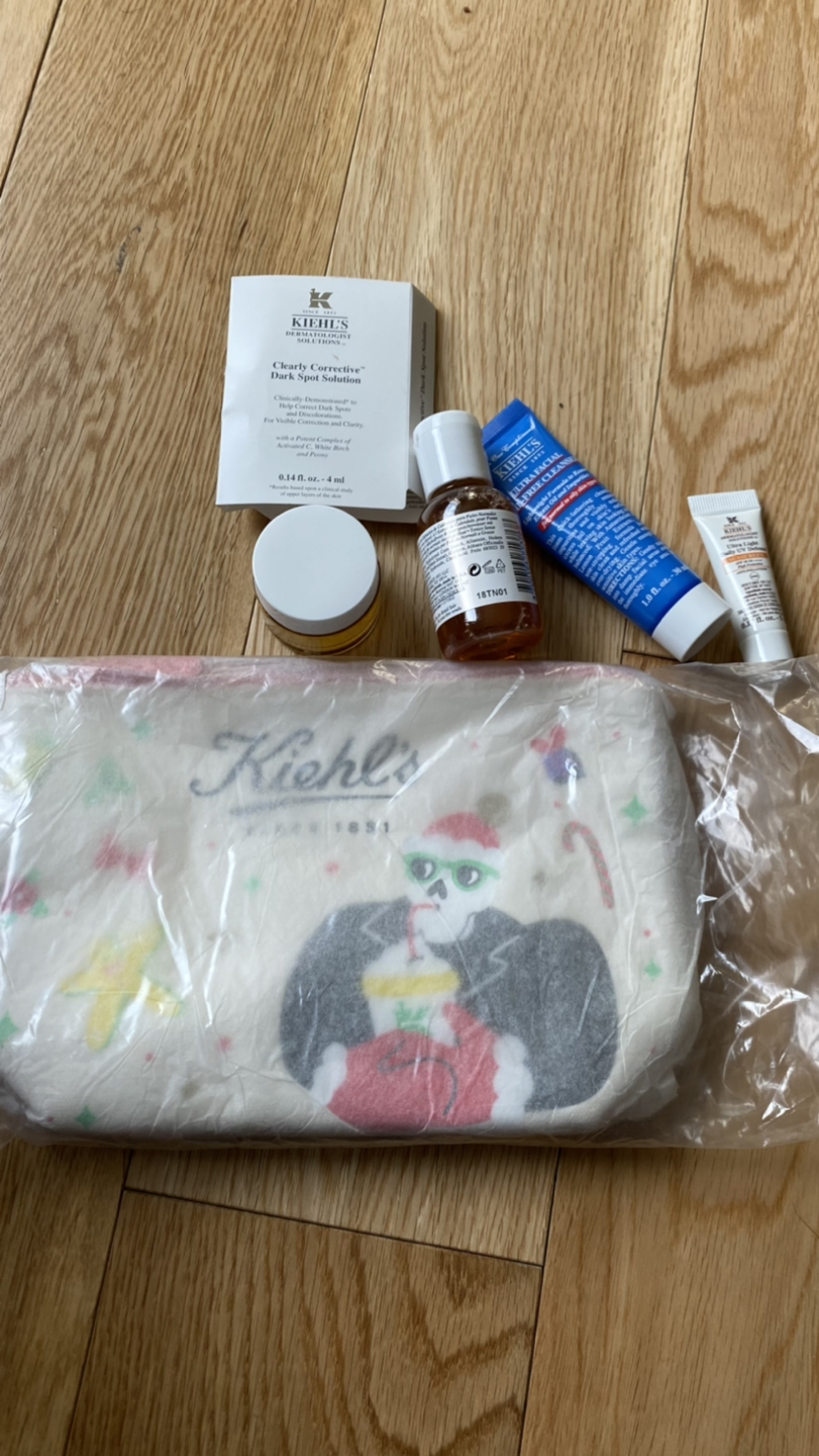 Kiehl’s travel bag & samples