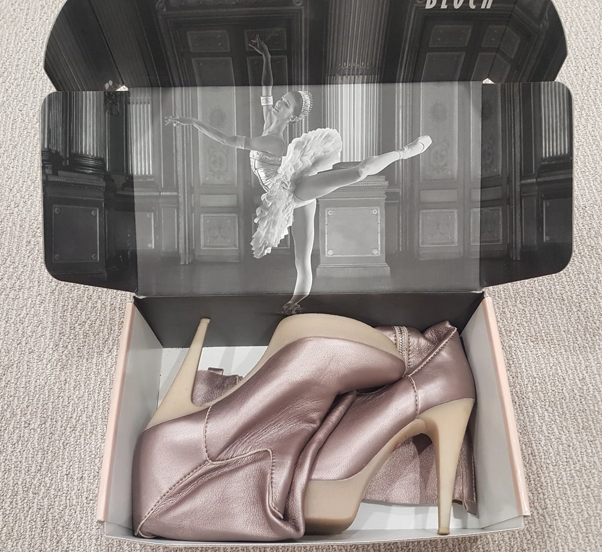 New "Blosh" Genuine leather high hills cropped Boots image indicator(3)