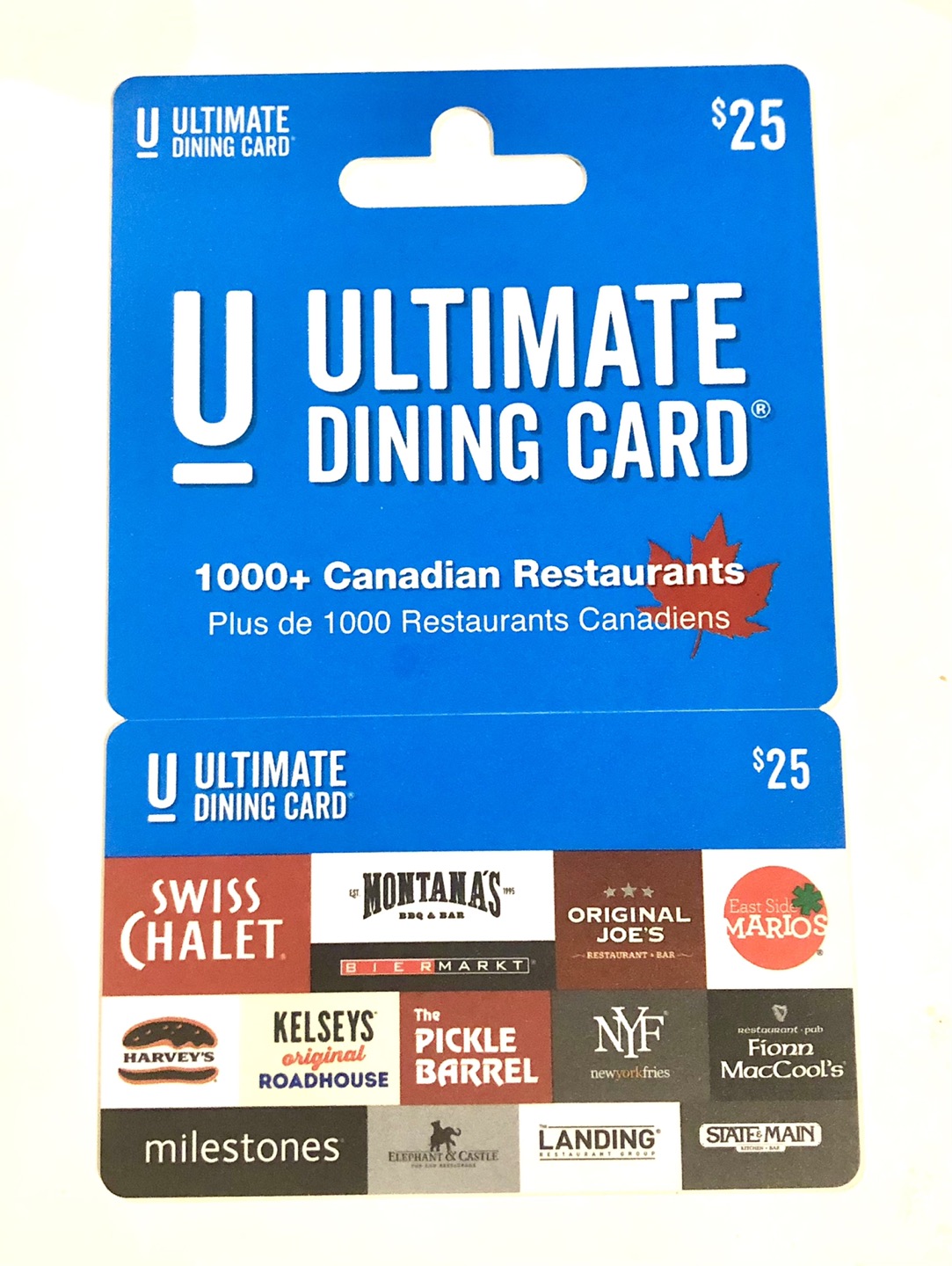 $25 Ultimate dining card