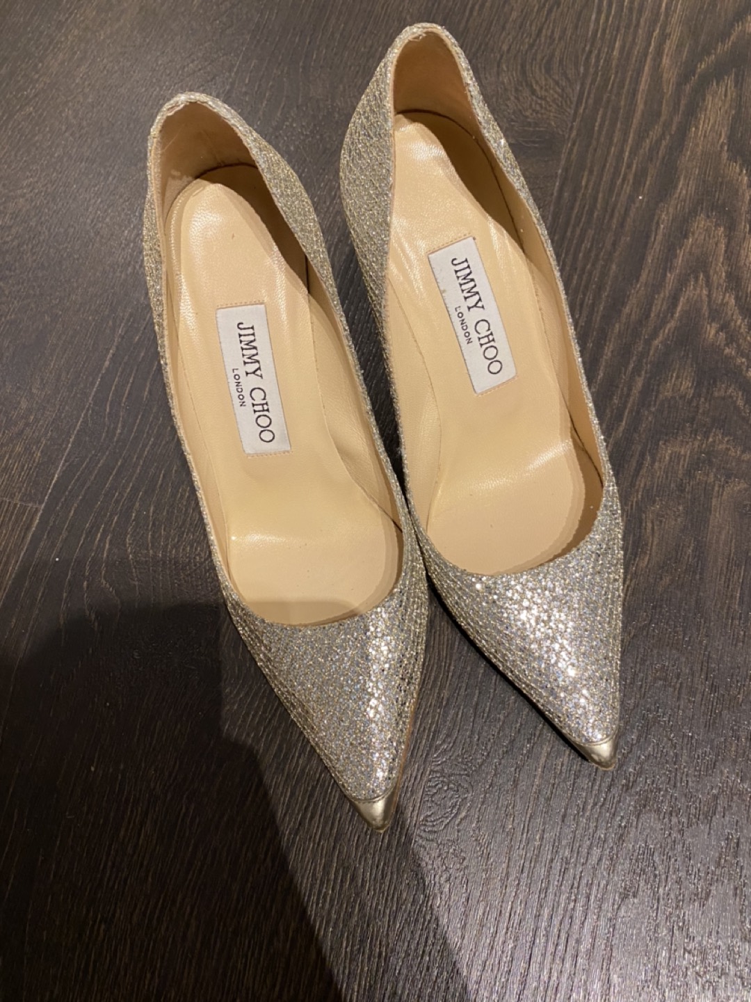 Jimmy Choo Shining Gold High Heels