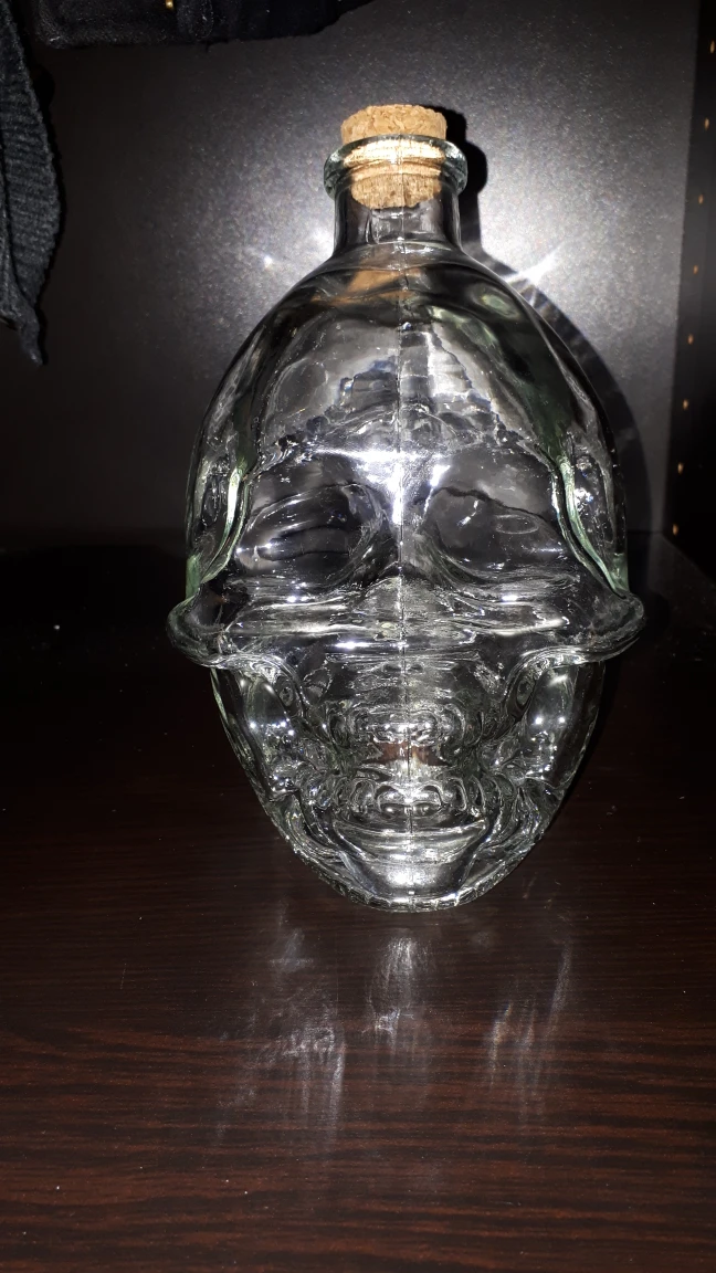 Glass Skull Jar with Cork - photo 5