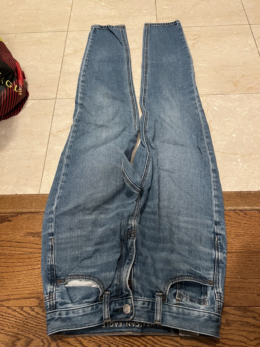 American eagle mom jeans blue size 00