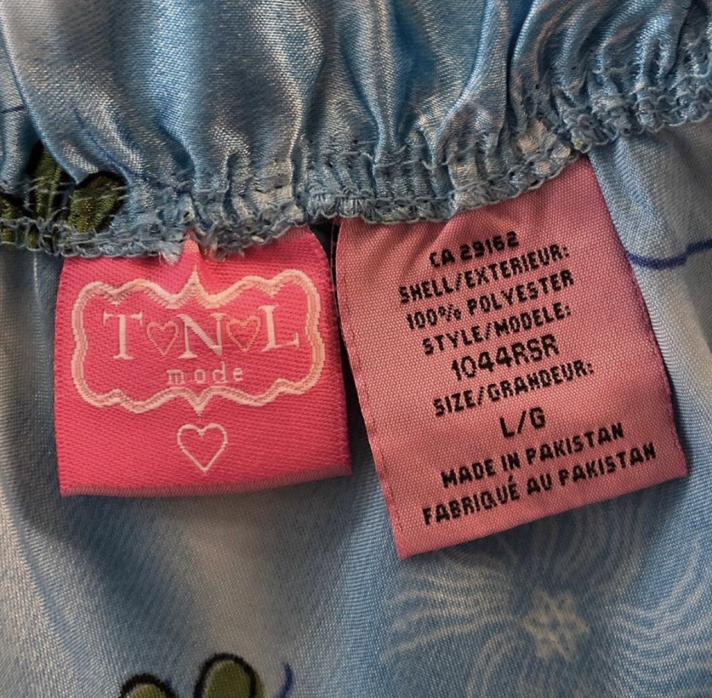 Blue Floral Satin Slip Dress with Hanger image indicator(5)