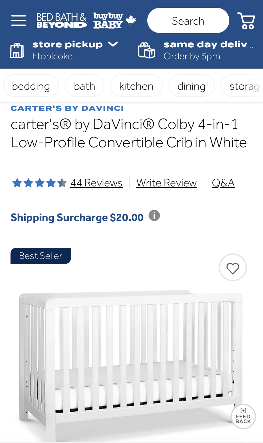 4-in-1 Convertible Crib with Mattress&Cover - photo 4
