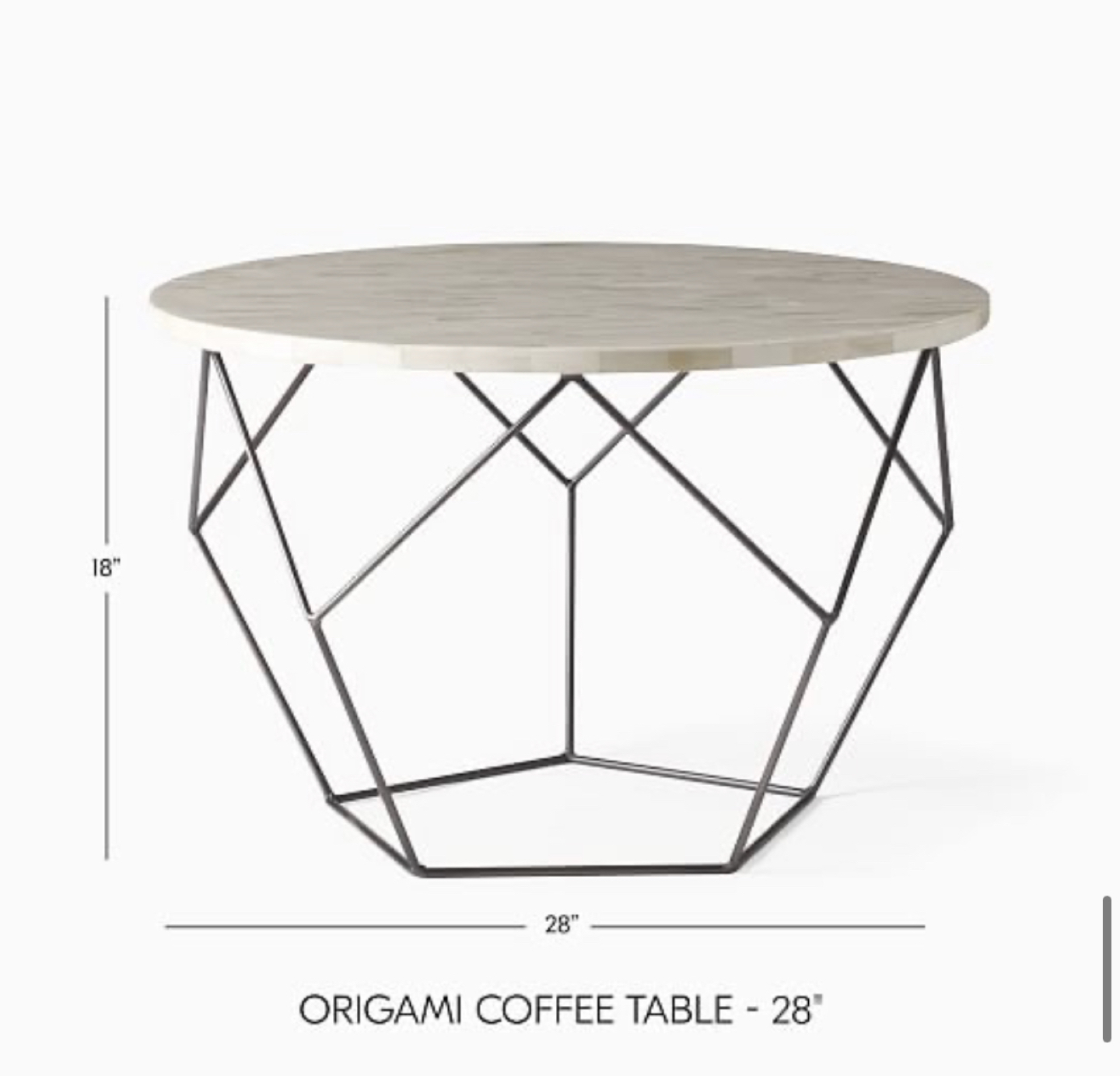 West Elm Origami Coffee Table - photo 3