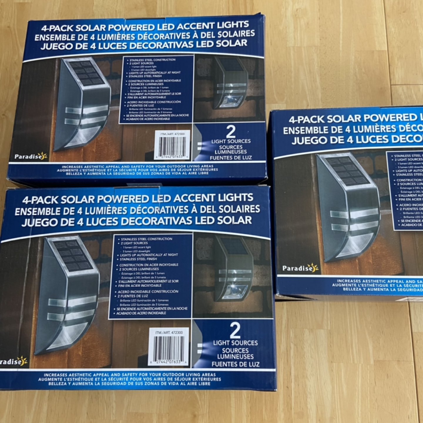 SOLAR LED ACCENT LIGHTS (STAINLESS STEEL)($10 for all 6) image indicator(2)