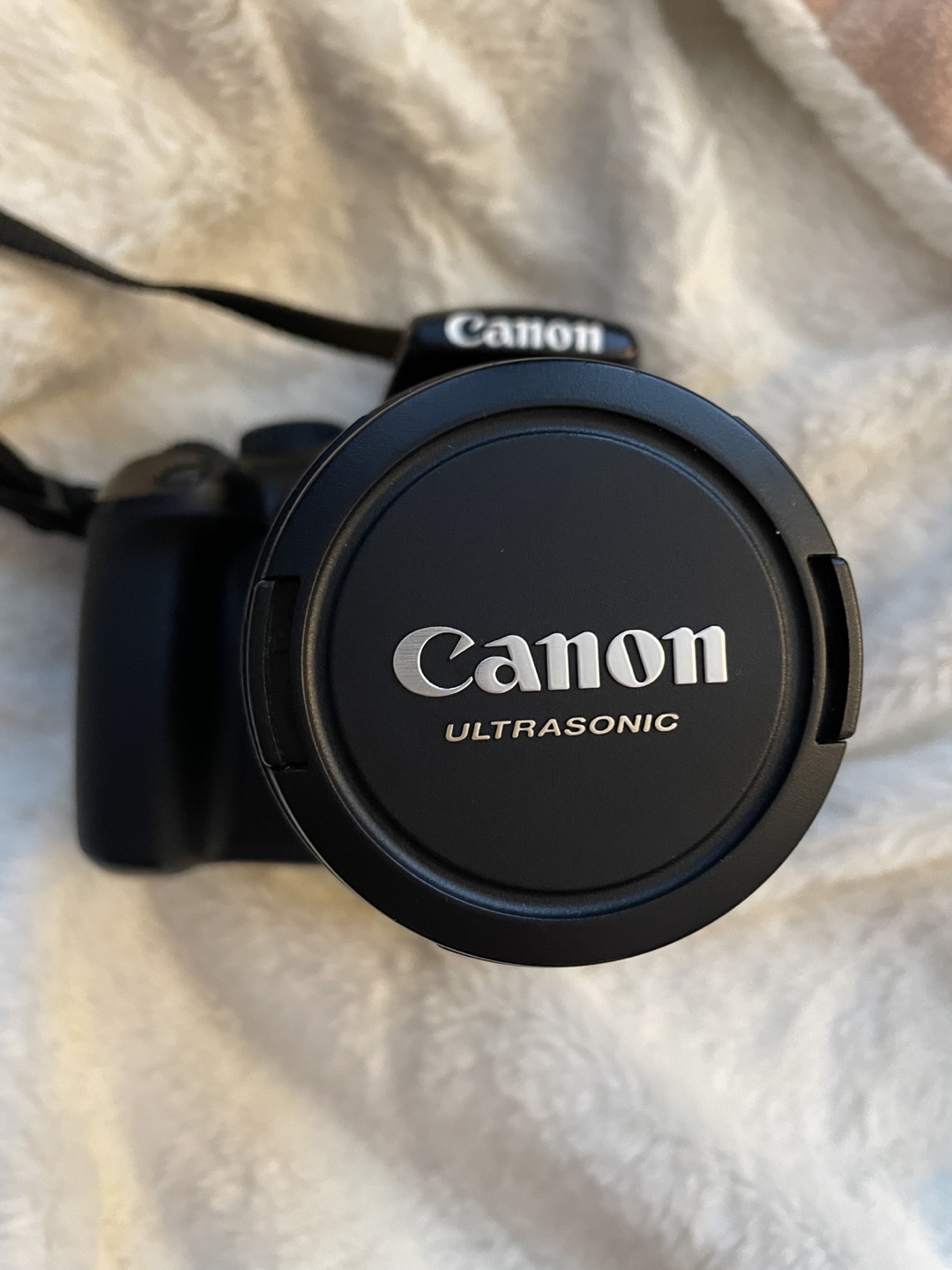 Canon EOS Rebel T3 DSLR camera with standard and zoom lens