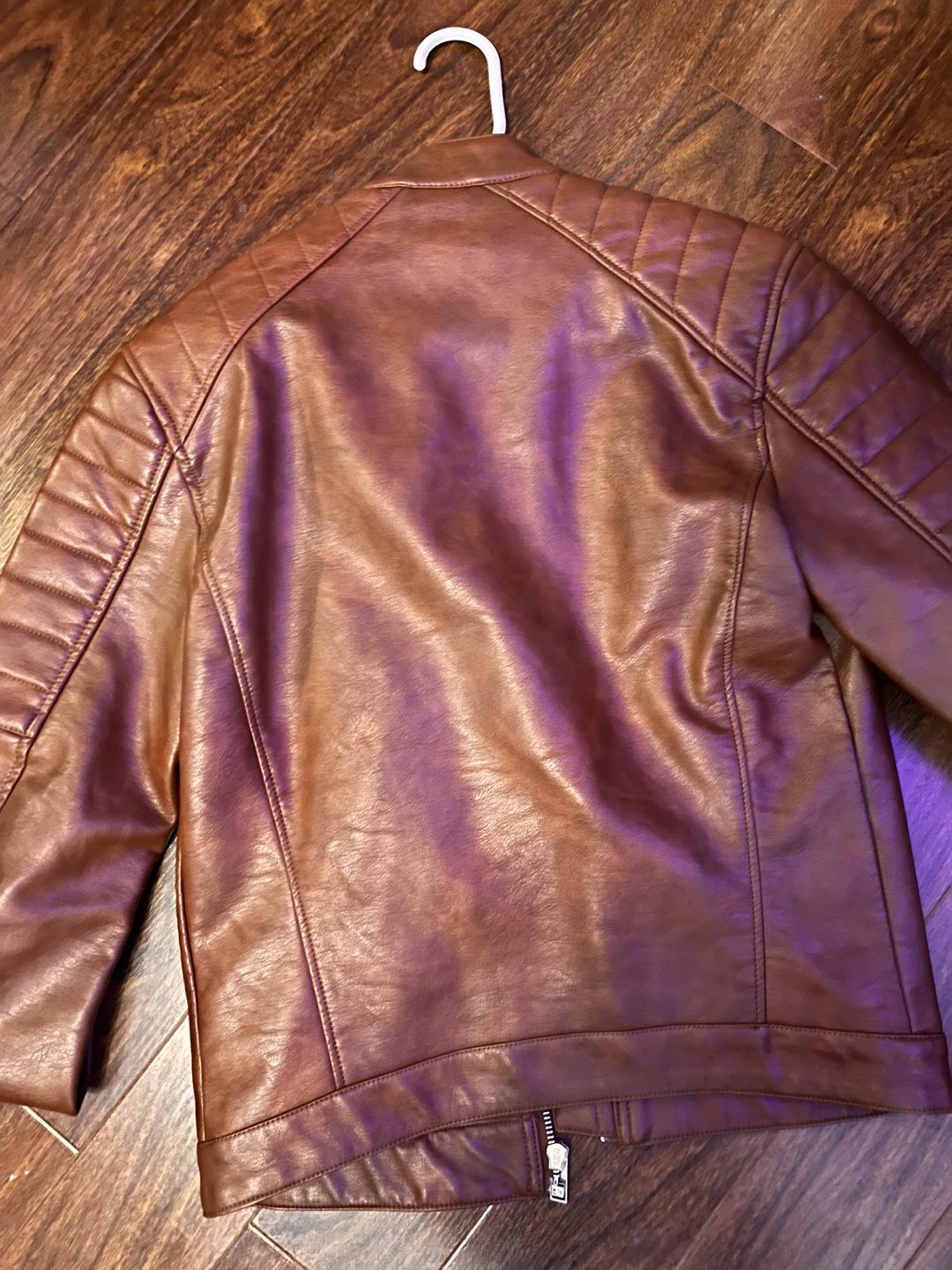 Brown/Came Men Faux Leather Jacket (H&M) - photo 2