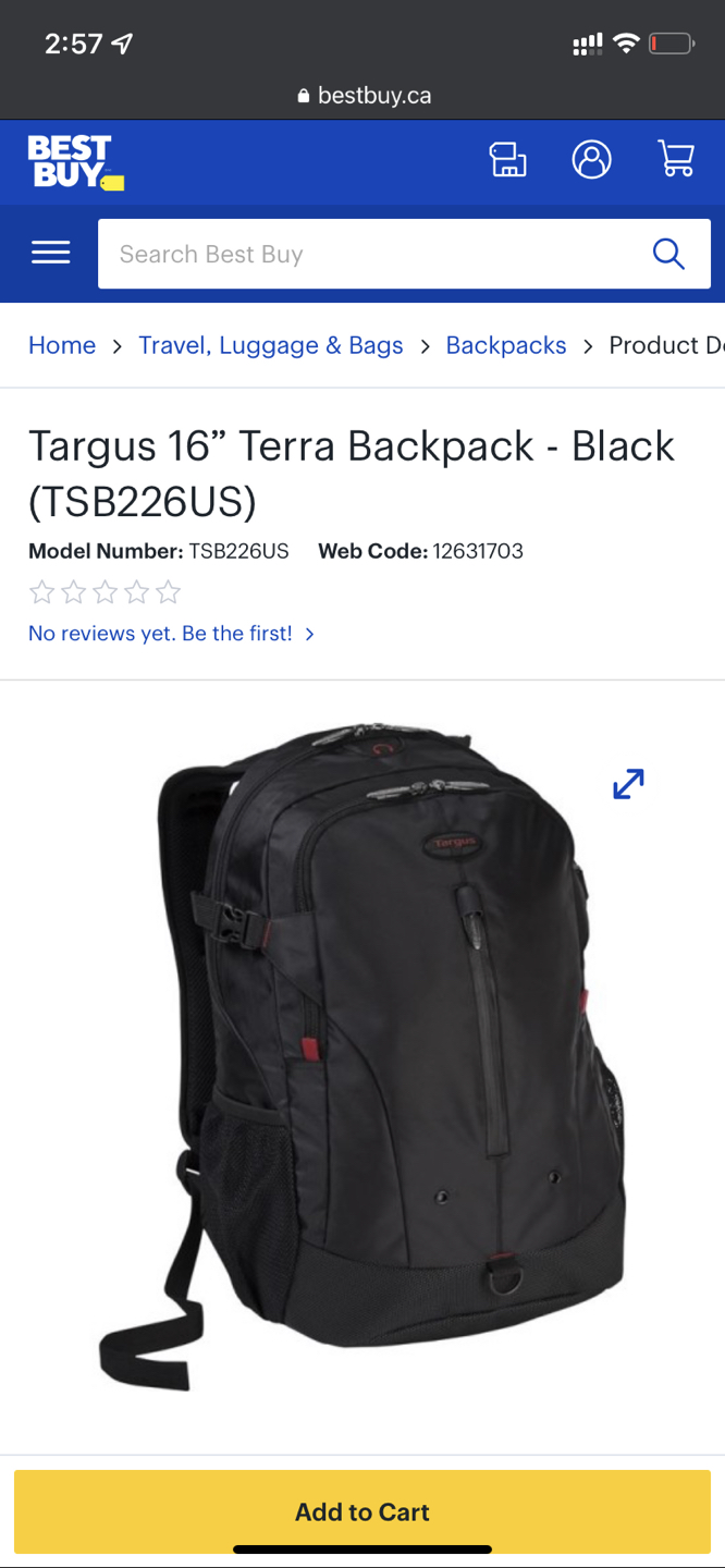BRAND NEW Targus 16” 28L Terra Backpack - Black - photo 3