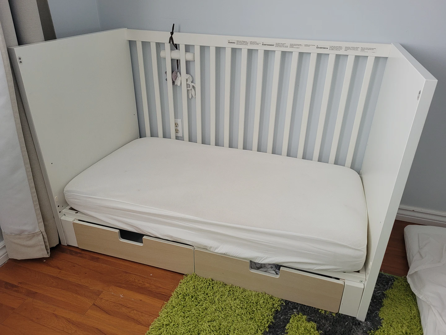 IKEA Crib Mattress🥇 ( free) mattress protector& fitted sheet) image indicator(5)