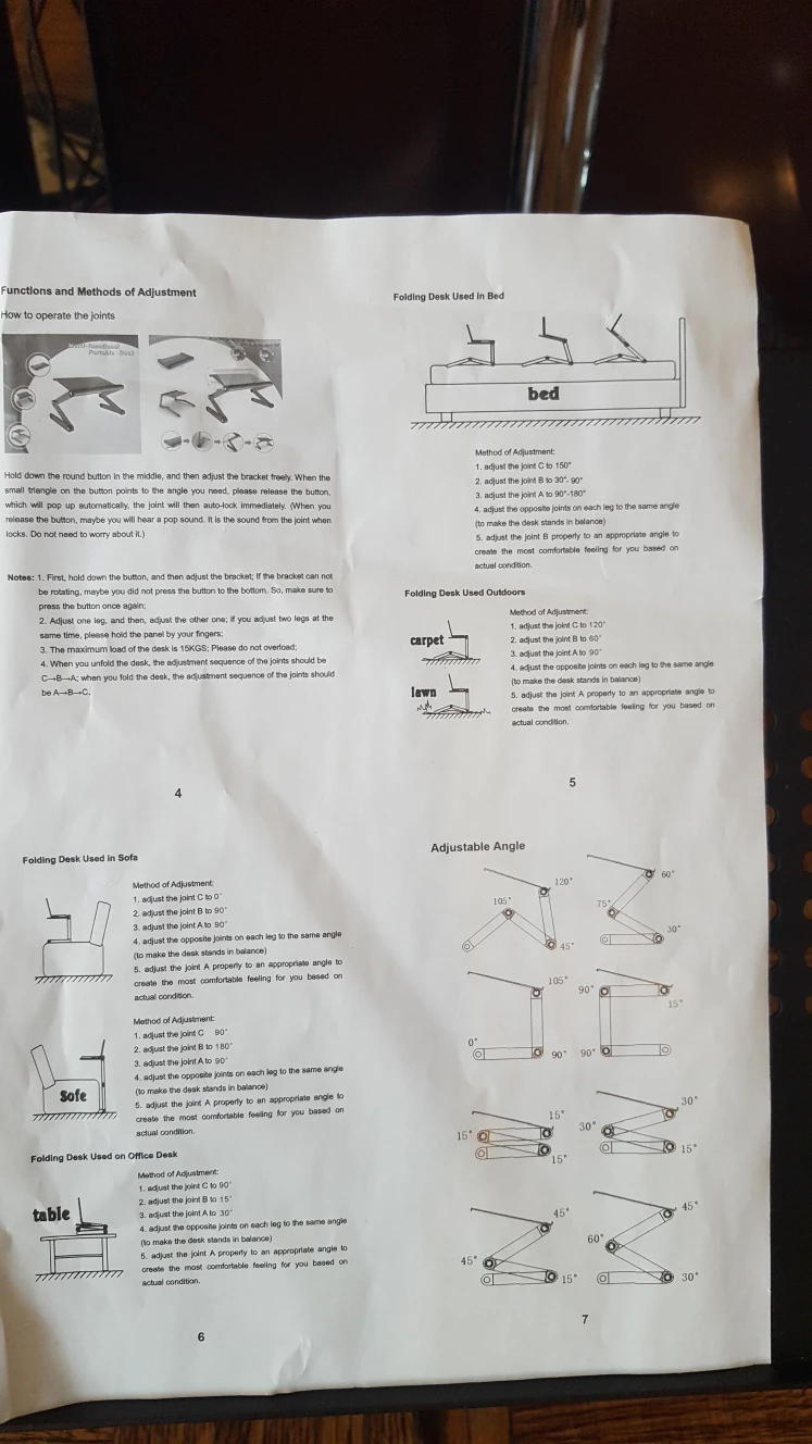 Multifunctional Laptop Table image indicator(4)