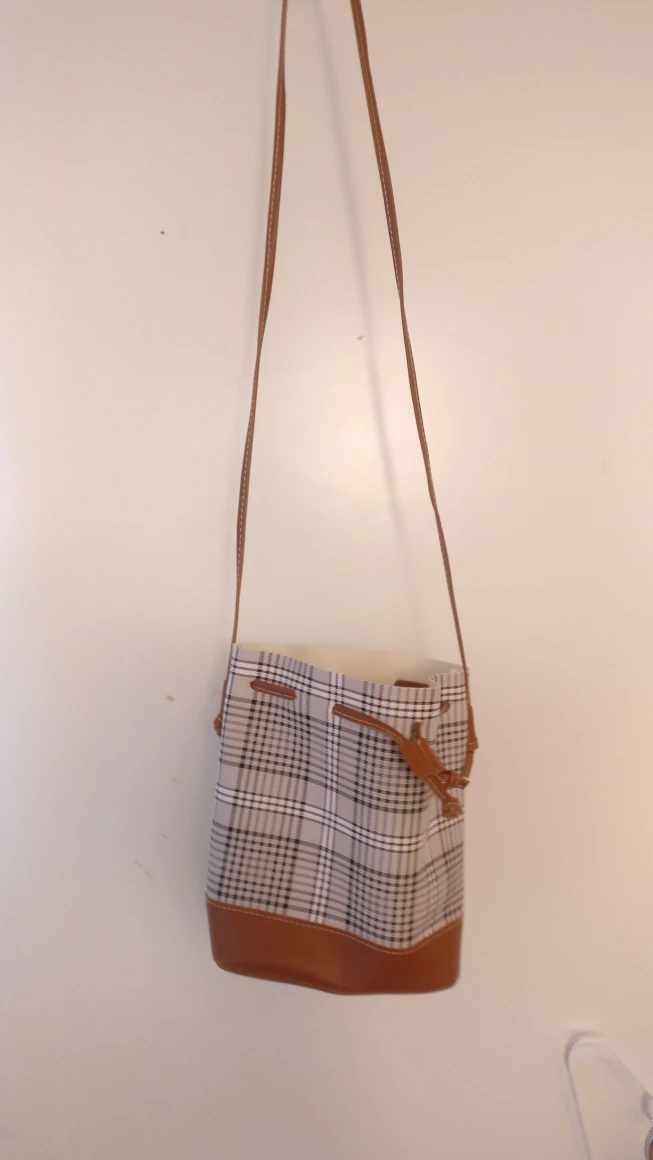 brand new plaid pattern bucket bag - photo 4