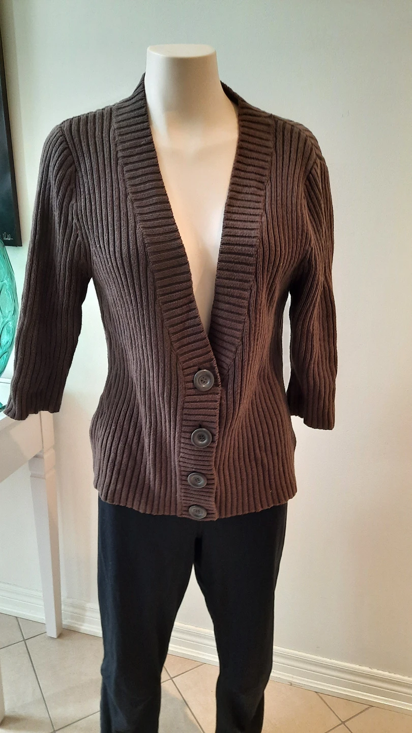 b/new open front wool cardigan L image indicator(2)