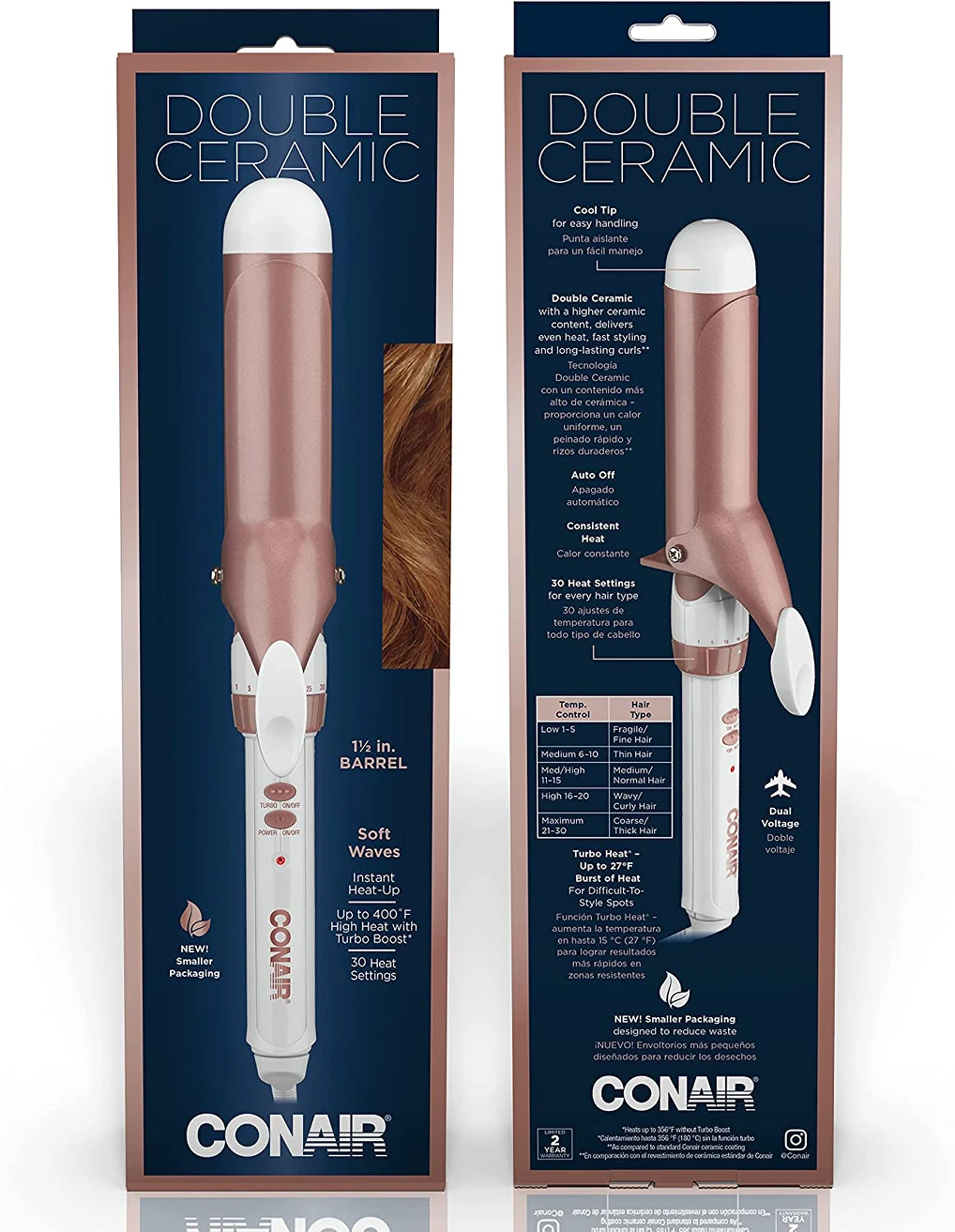 Conair Double cermic 1.5-inch curling iron