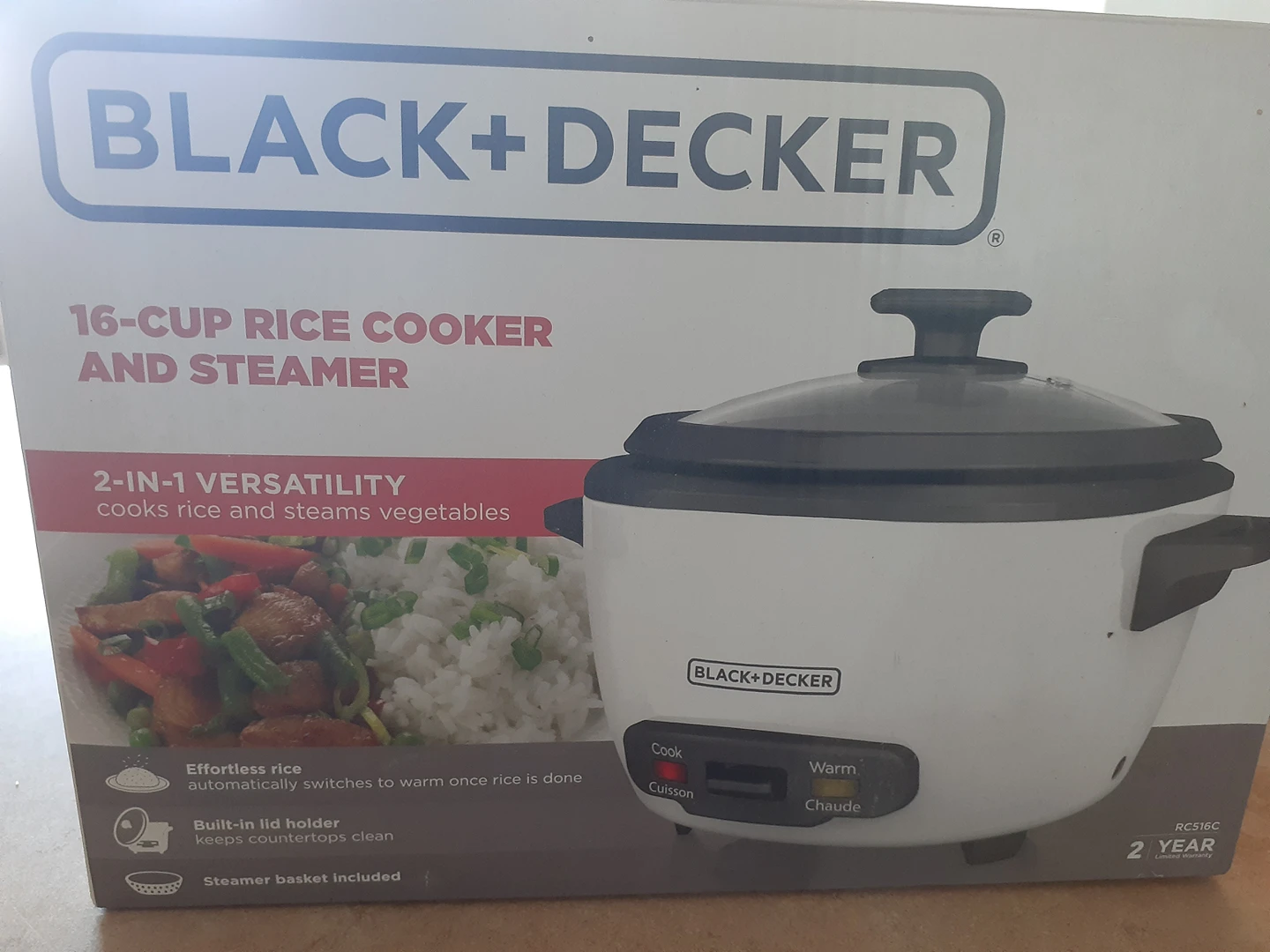 Rice Cooker 16 cup - Black + Decker (Brand new)