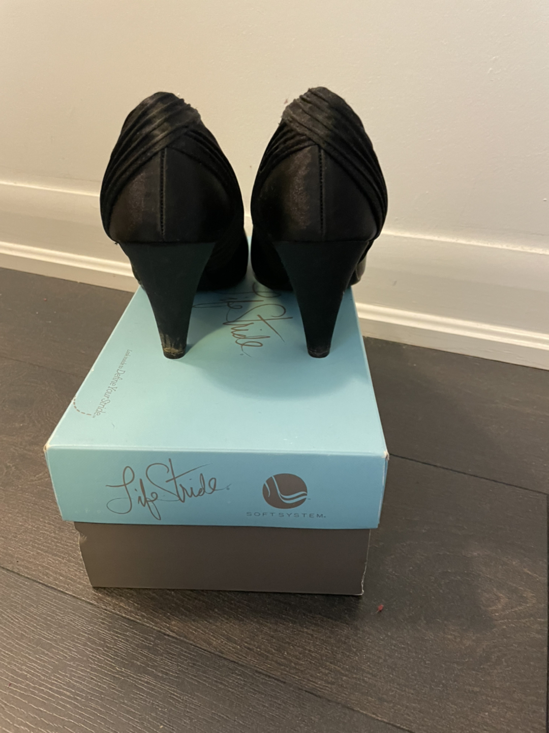 Life stride Black silky heels size 9 #freecycle - photo 2