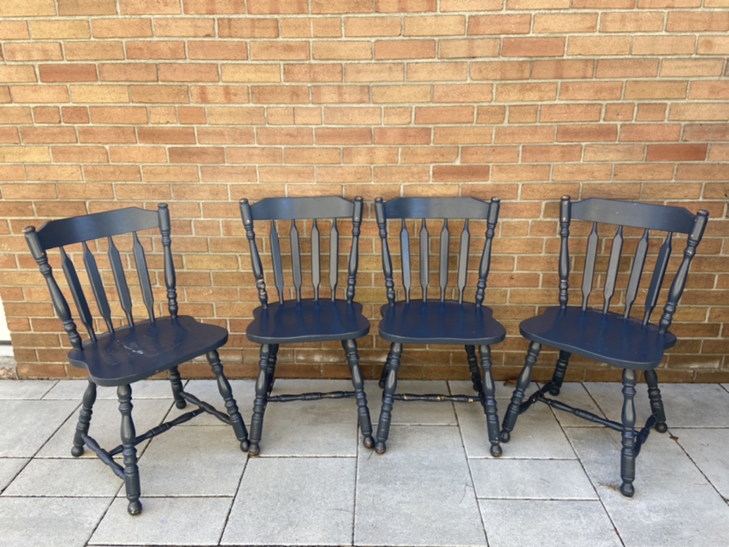 Set of 4 Solid Wood Chairs