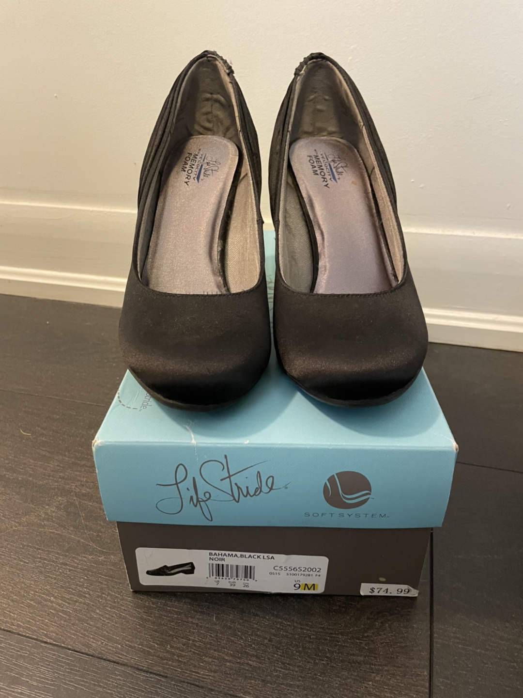 Life stride Black silky heels size 9 #freecycle - photo 3