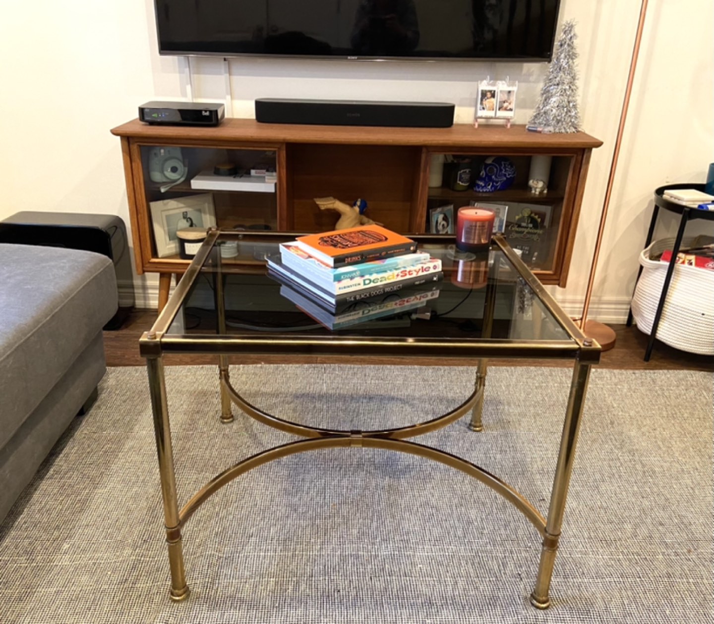 Vintage Glass Coffee Table / Side Table - photo 3