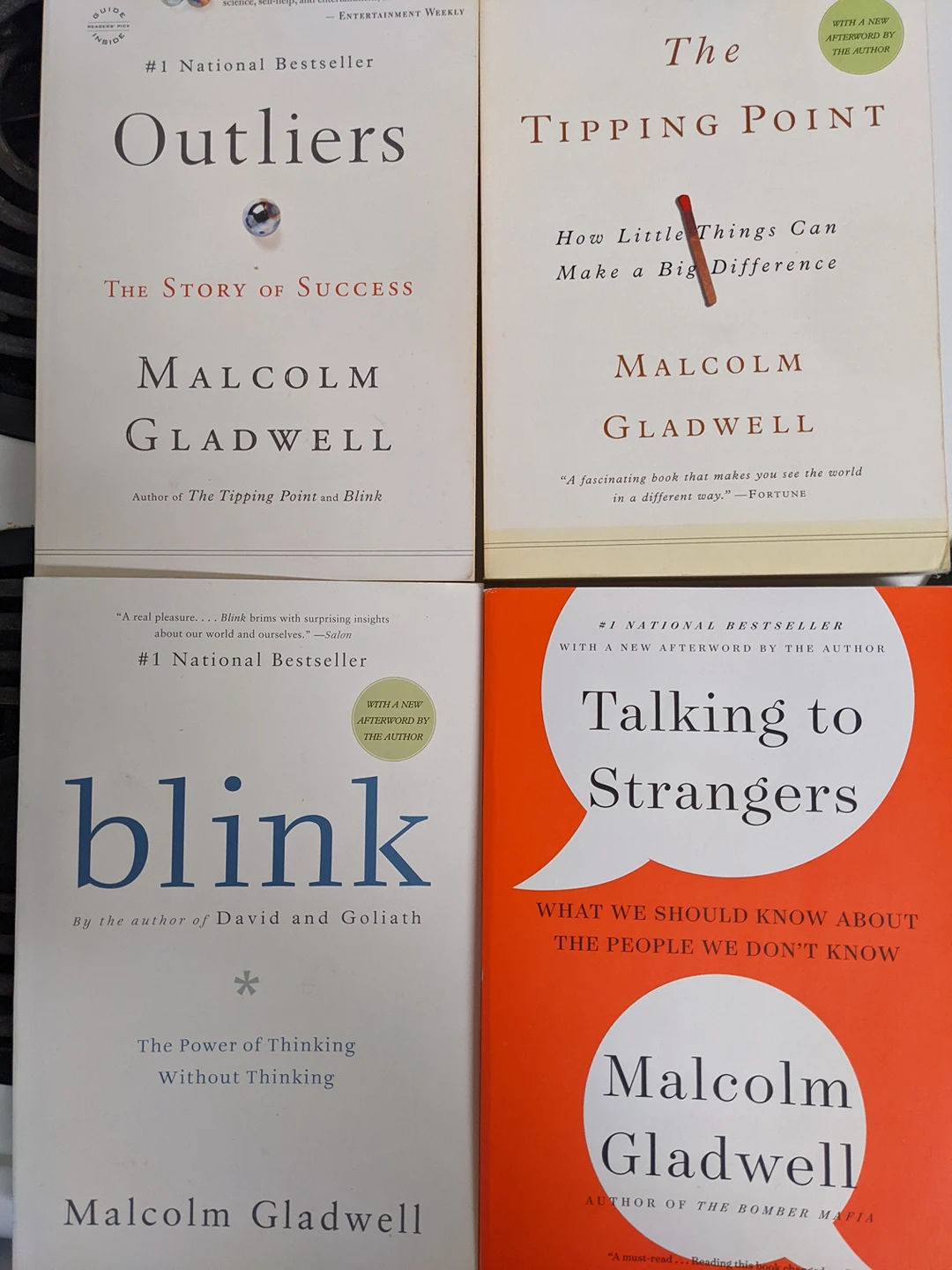 4 books by Malcolm Gladwell