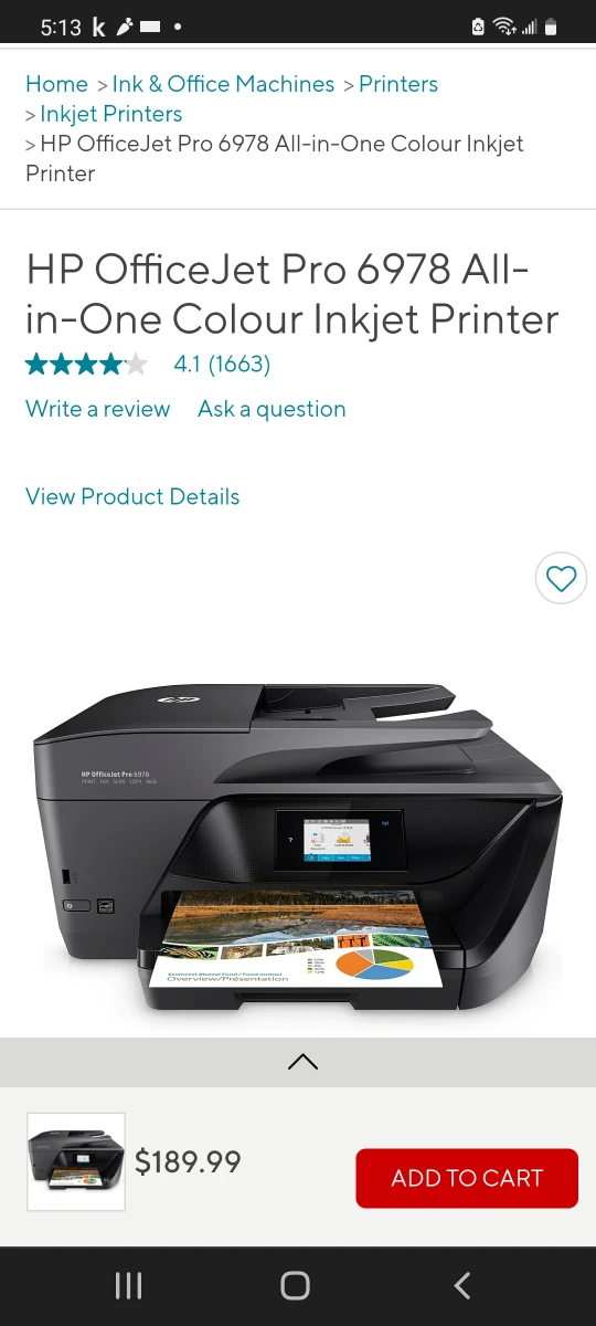 HP office jet color printer